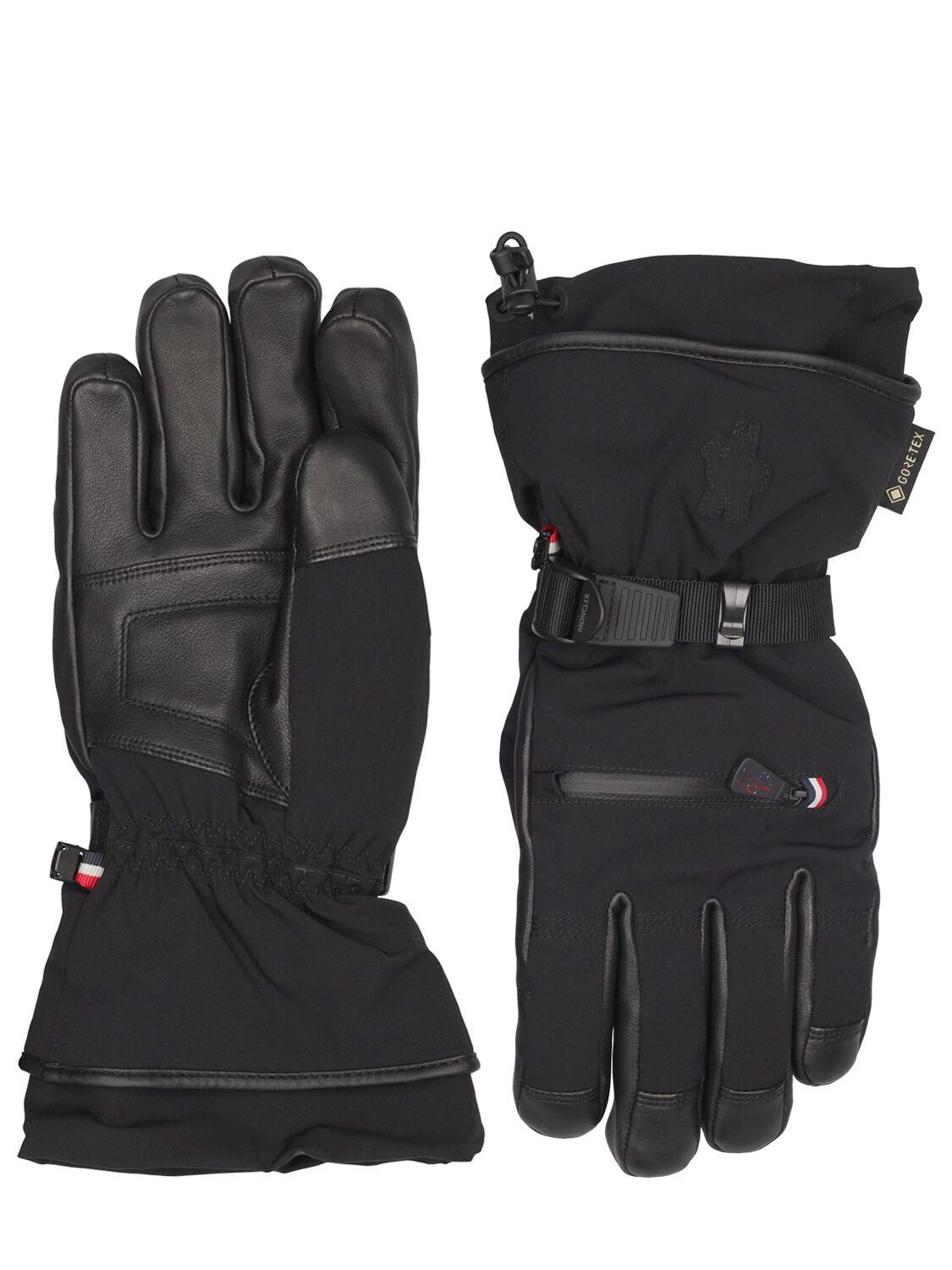 Moncler Tech Ski Gloves In Black