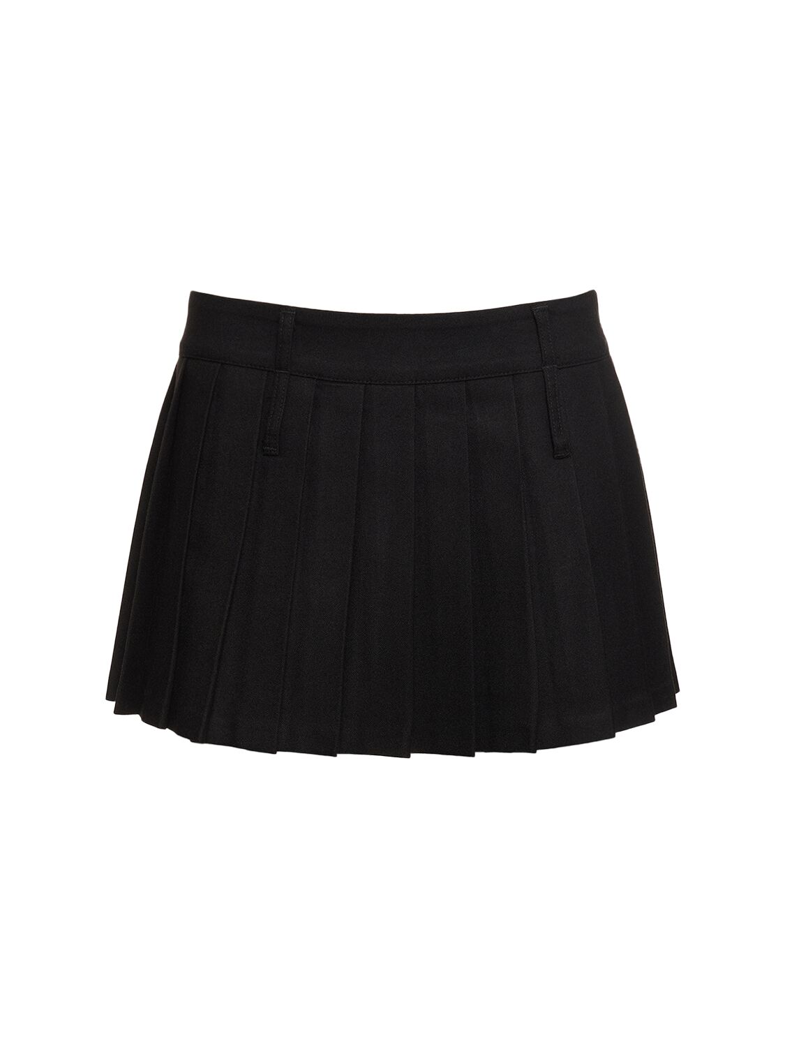 THE FRANKIE SHOP BLAKE PLEATED WOOL BLEND MINI SKIRT