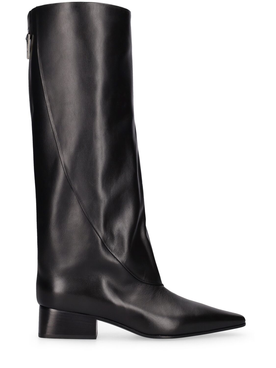 Attico 45mm Ibiza Leather Tall Boots In Black