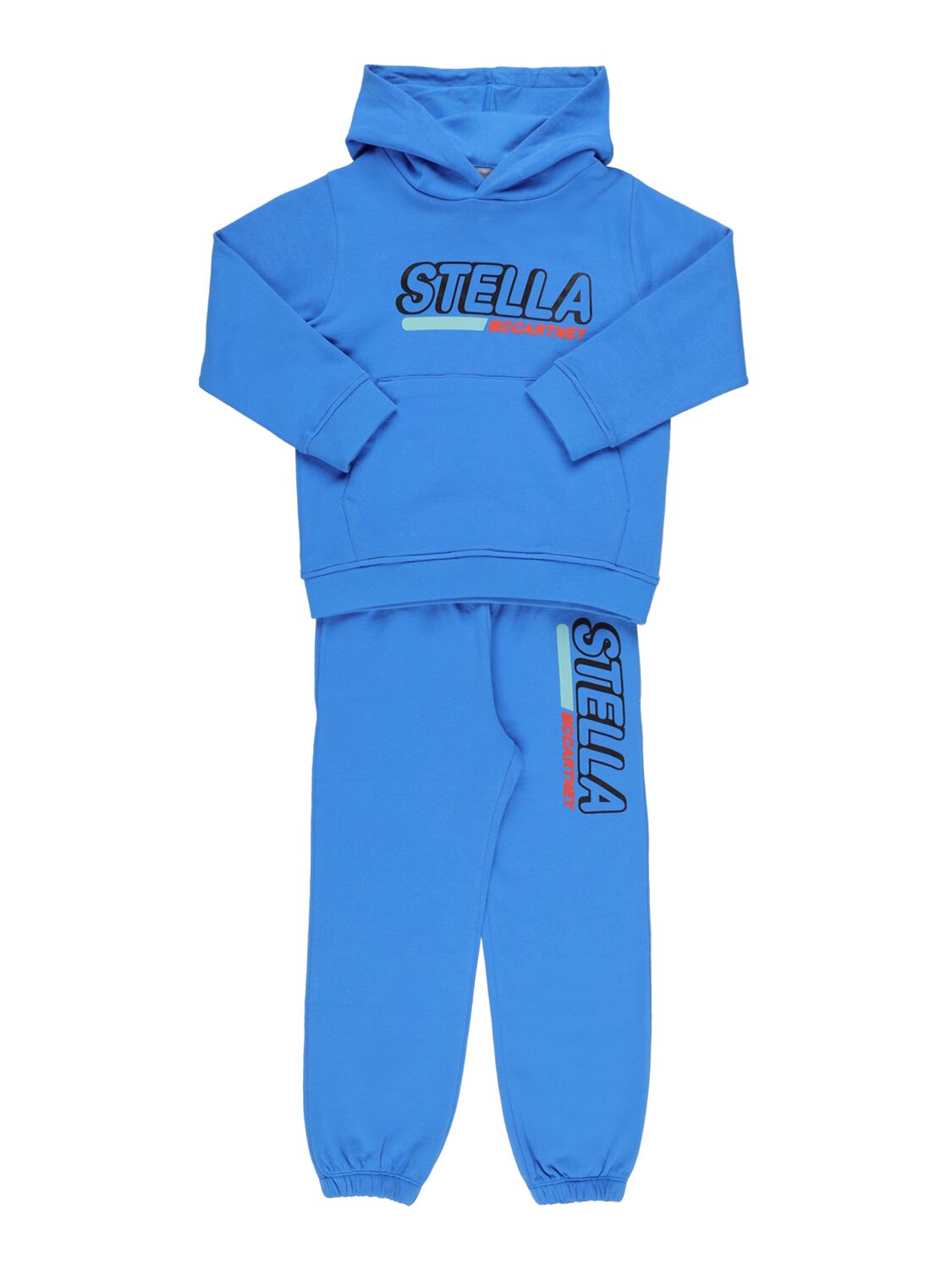 Stella Mccartney Kids' Sweatshirt Und Hose Aus Bio-baumwolle In Blau