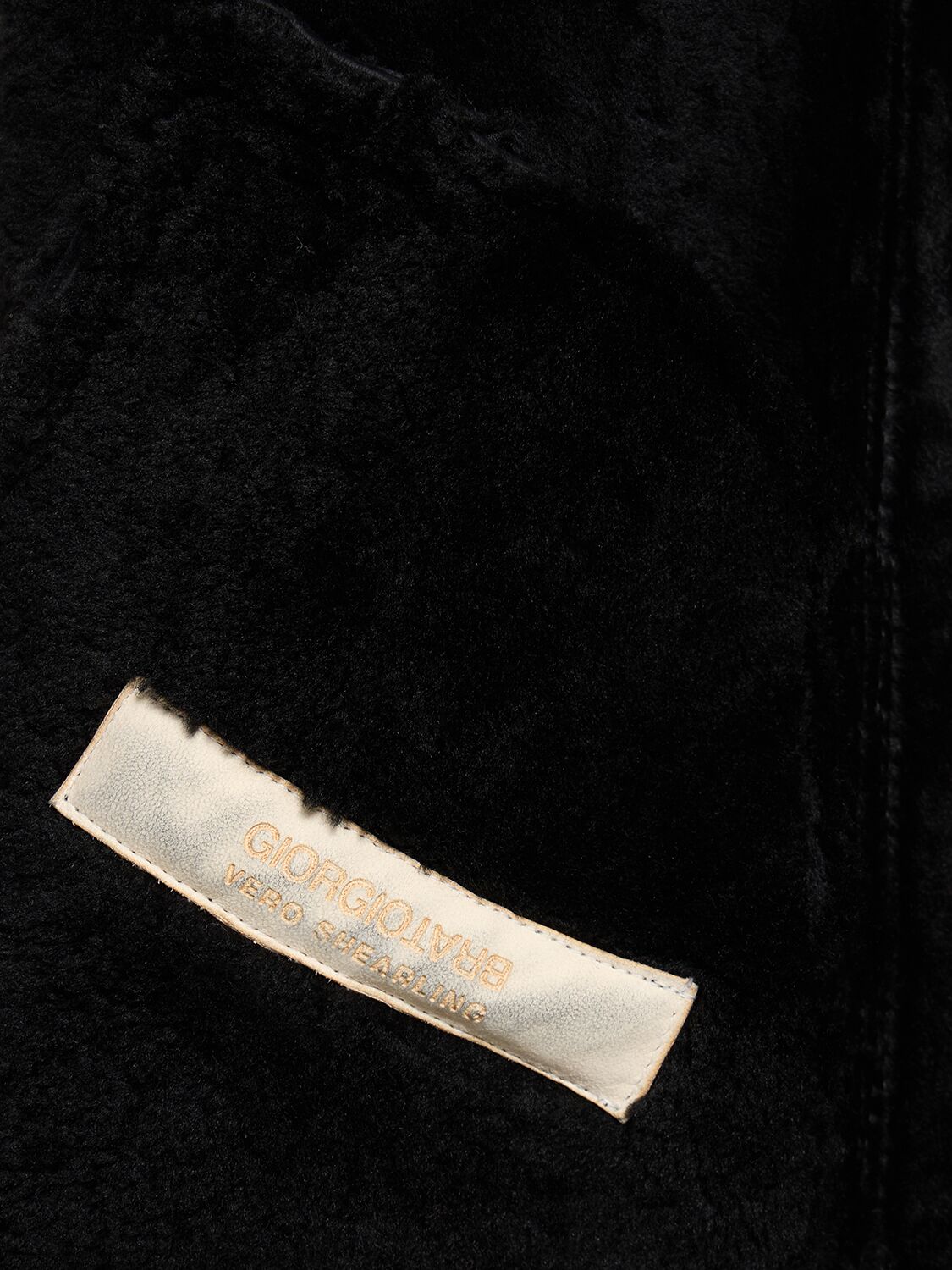 Shop Giorgio Brato Waxed Curly Shearling Jacket In Black