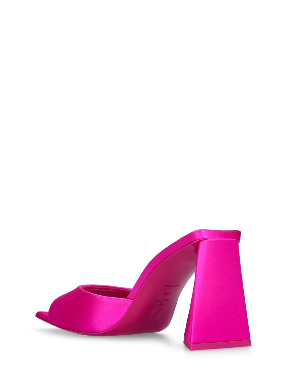 Shop Attico 85mm Mini Devon Satin Mules In Fuchsia