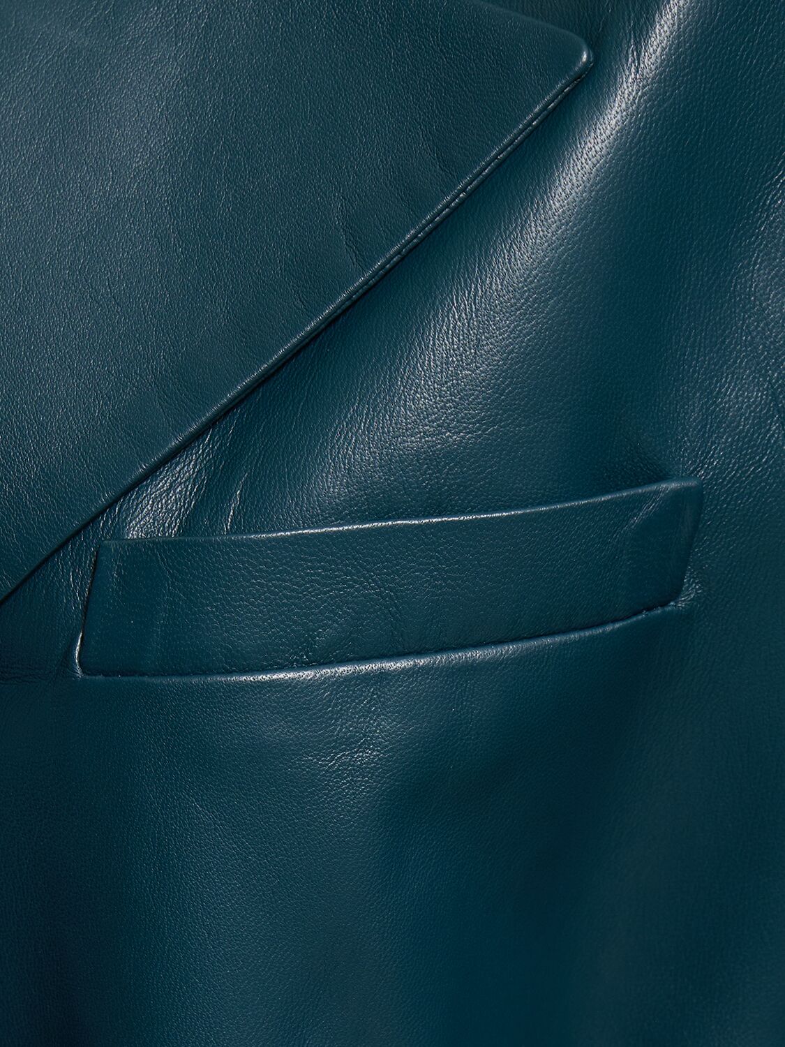 Shop Altuzarra Hattson Leather Belted Jacket In Teal