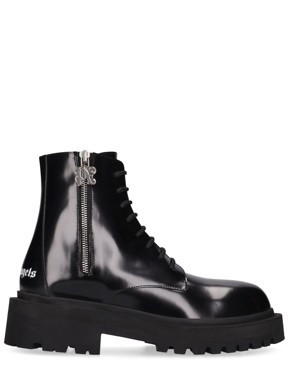 50mm Leather Combat Boots