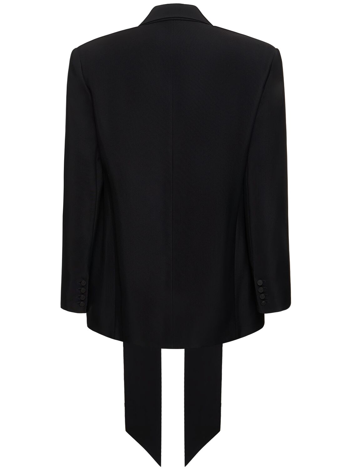 Shop Mugler Double Breast Viscose & Wool Jacket In Black