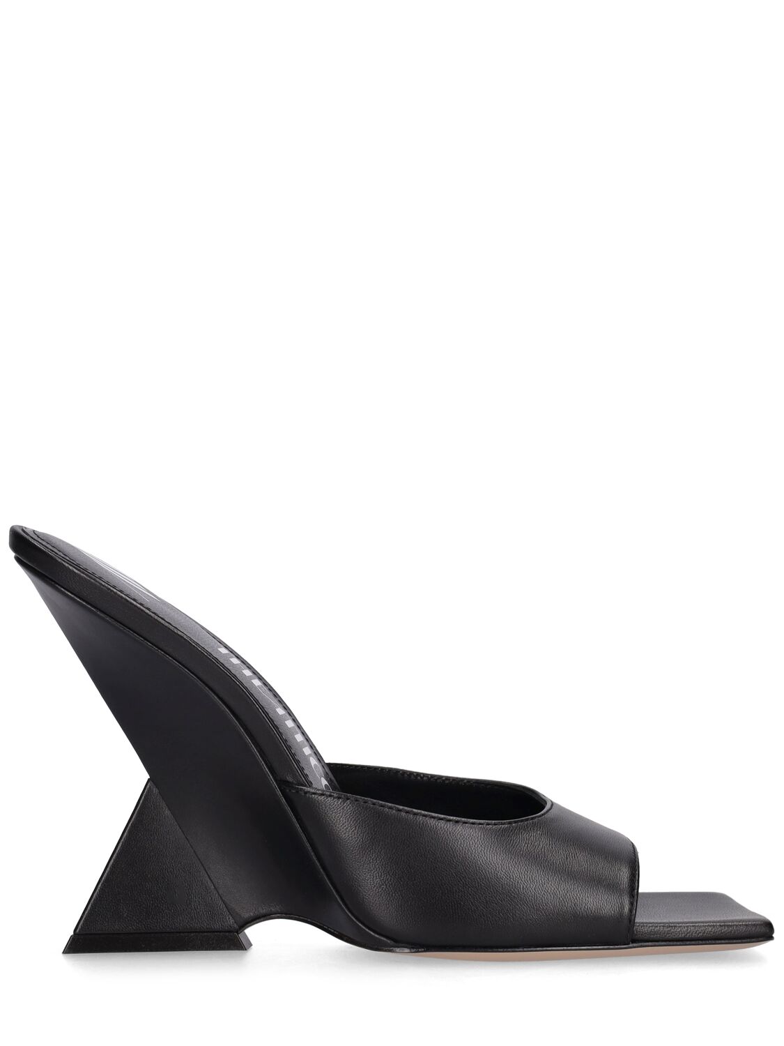 Attico 105mm Cheope Leather Mules In Black