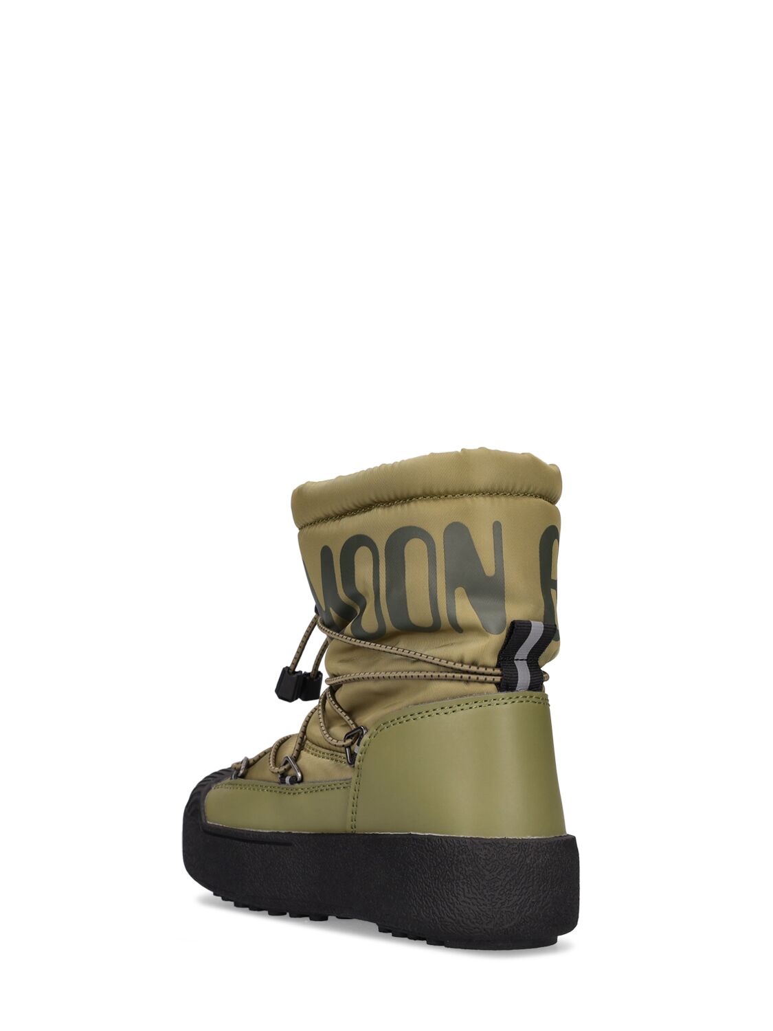 Shop Moon Boot Nylon Ankle Snow Boots In Military Green