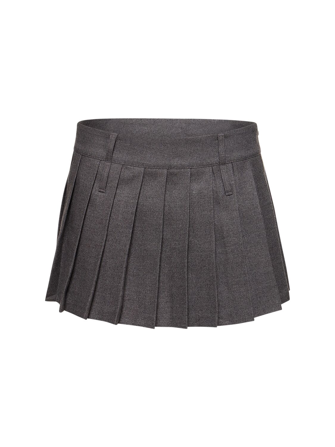 THE FRANKIE SHOP BLAKE PLEATED WOOL BLEND MINI SKIRT