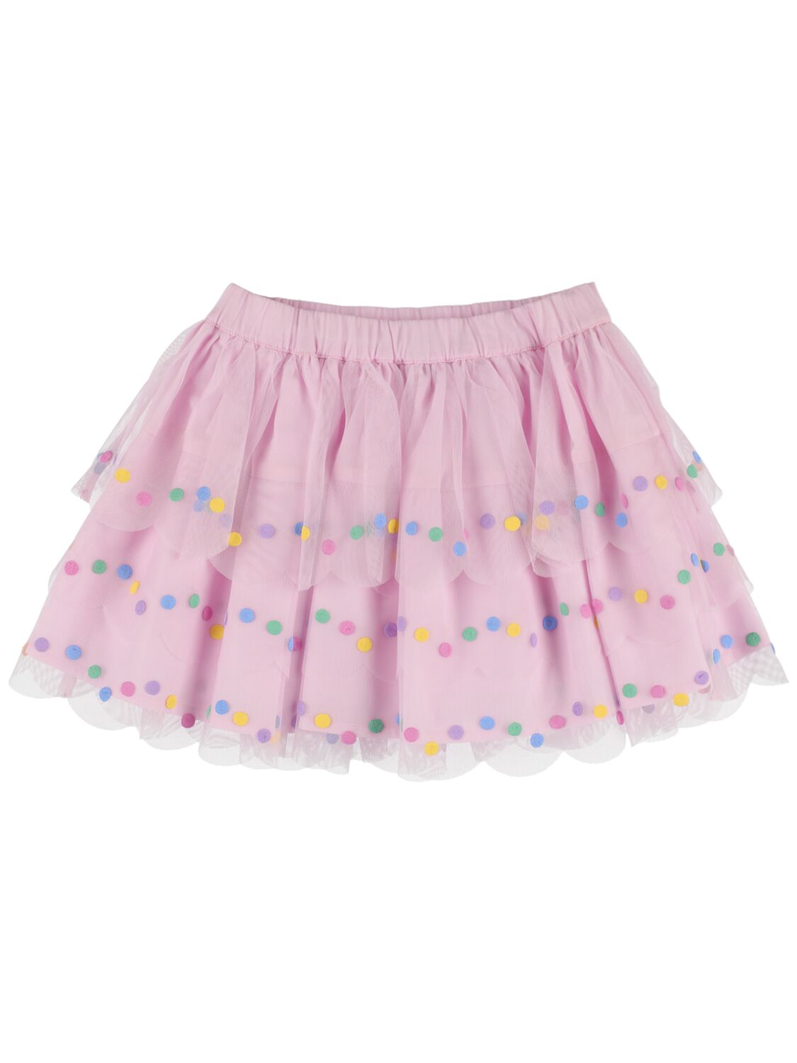 Image of Embroidered Tulle Mini Skirt