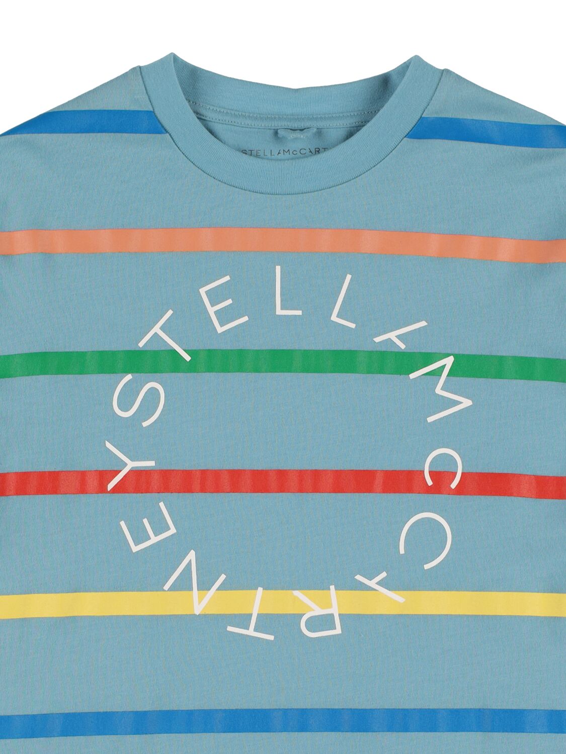 Shop Stella Mccartney Printed Organic Cotton Jersey T-shirt In Multicolor