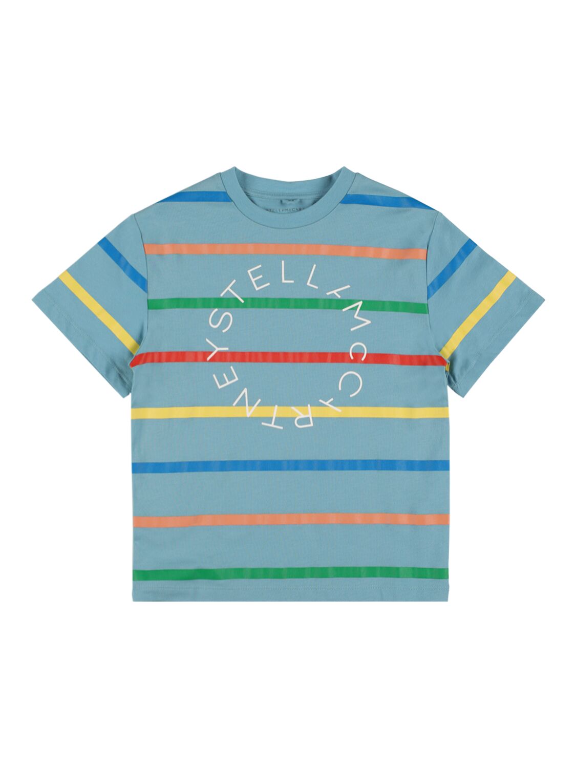 Stella Mccartney Kids' Printed Organic Cotton Jersey T-shirt In Multicolor