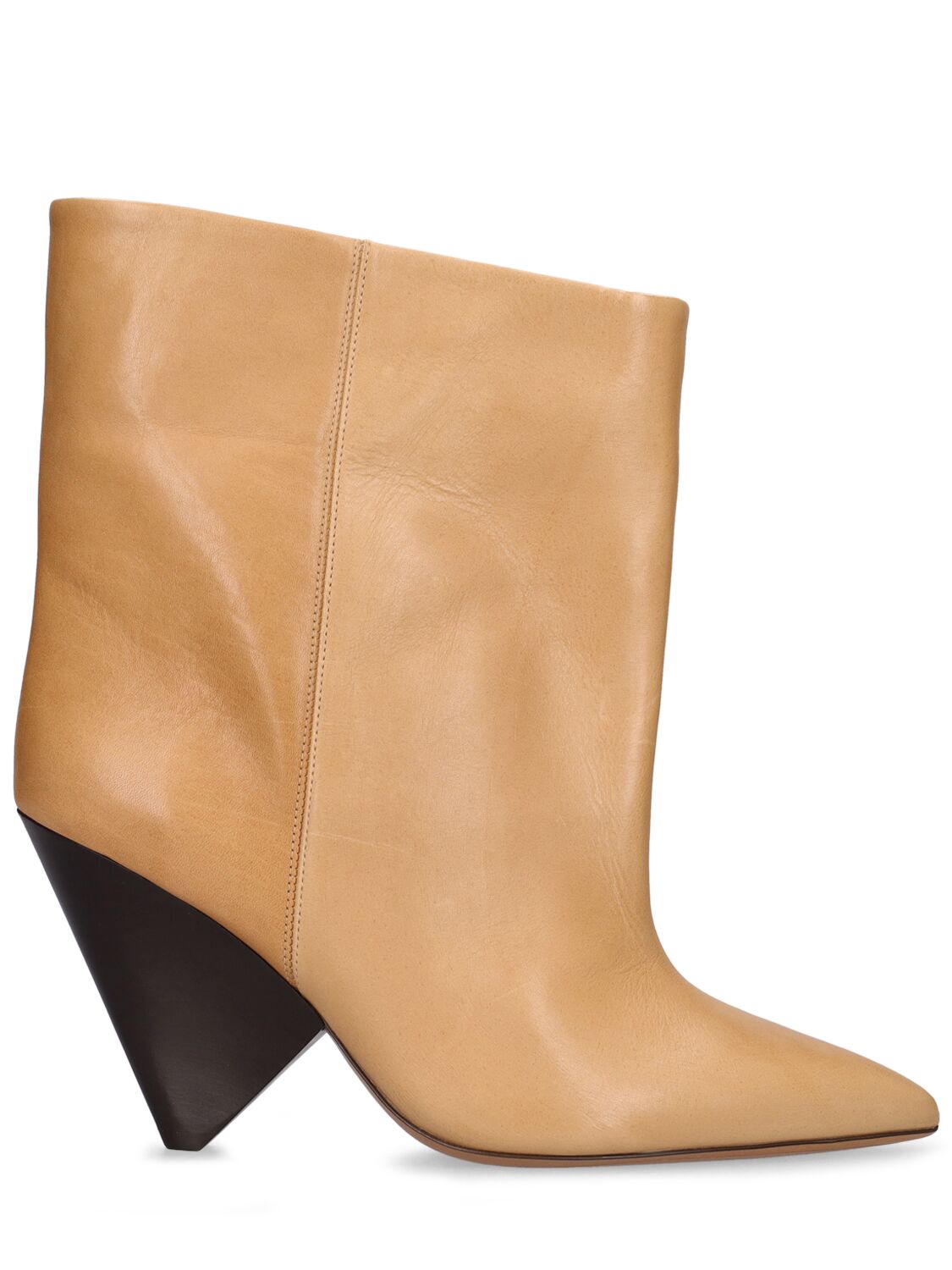 Isabel Marant 90mm Miyako Leather Ankle Boots In Orange