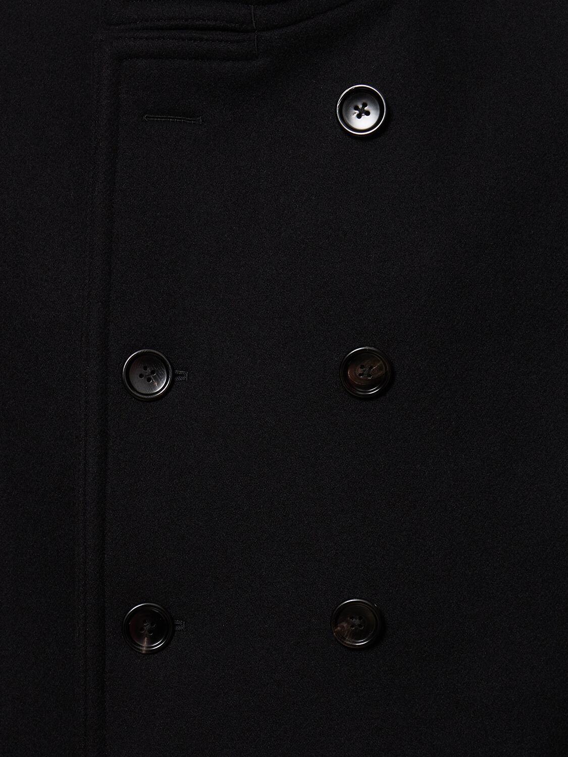 Shop Tom Ford Wool Blend Melton Coat In Black