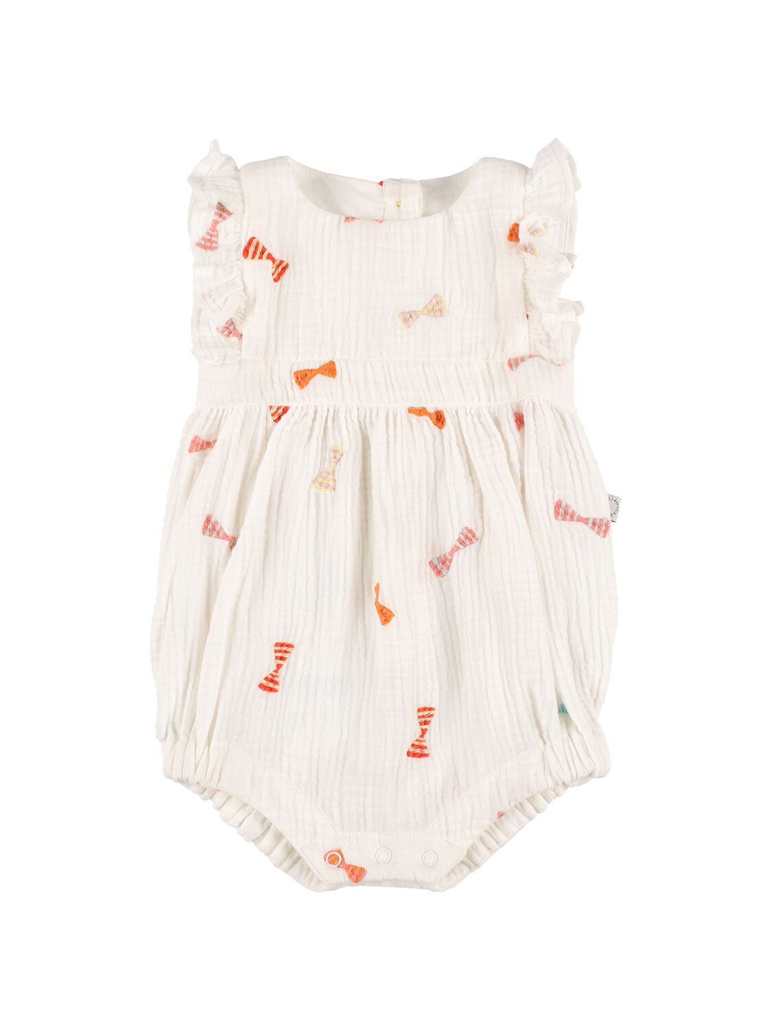 Image of Embroidered Cotton Gauze Romper