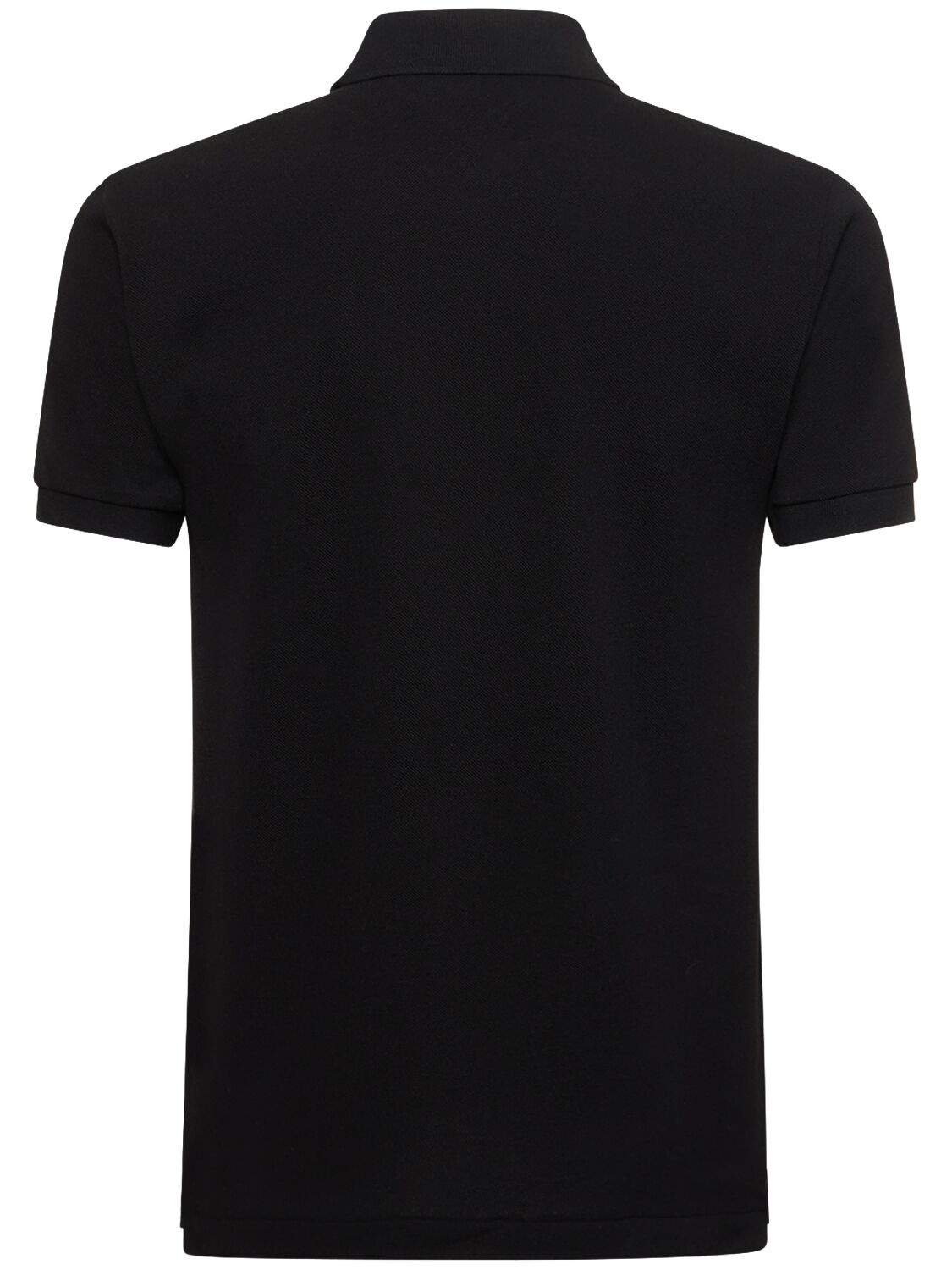 Shop Comme Des Garçons Play Play Logo Cotton Polo In Black