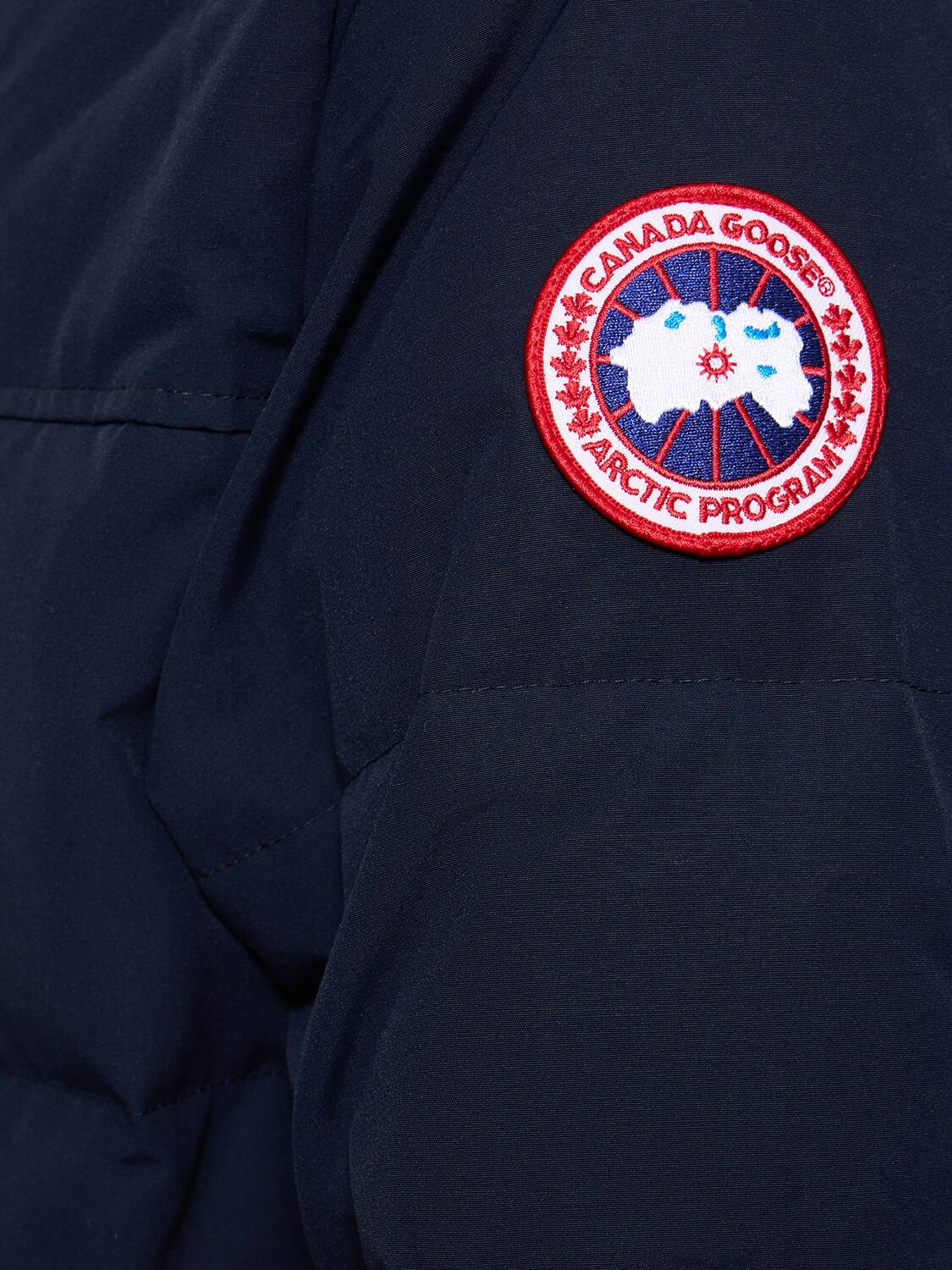 Shop Canada Goose Macmillan Cotton Blend Down Parka In Atlantic Navy