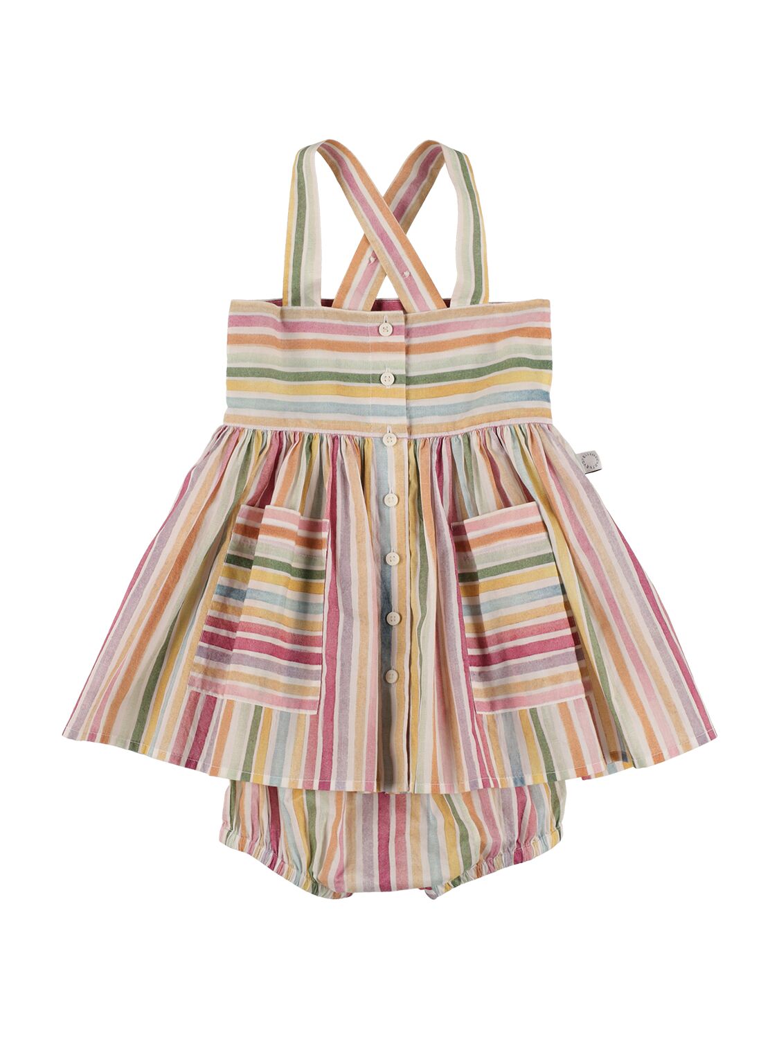 Stella Mccartney Babies' Organic Cotton Dress & Diaper Cover In Bunt