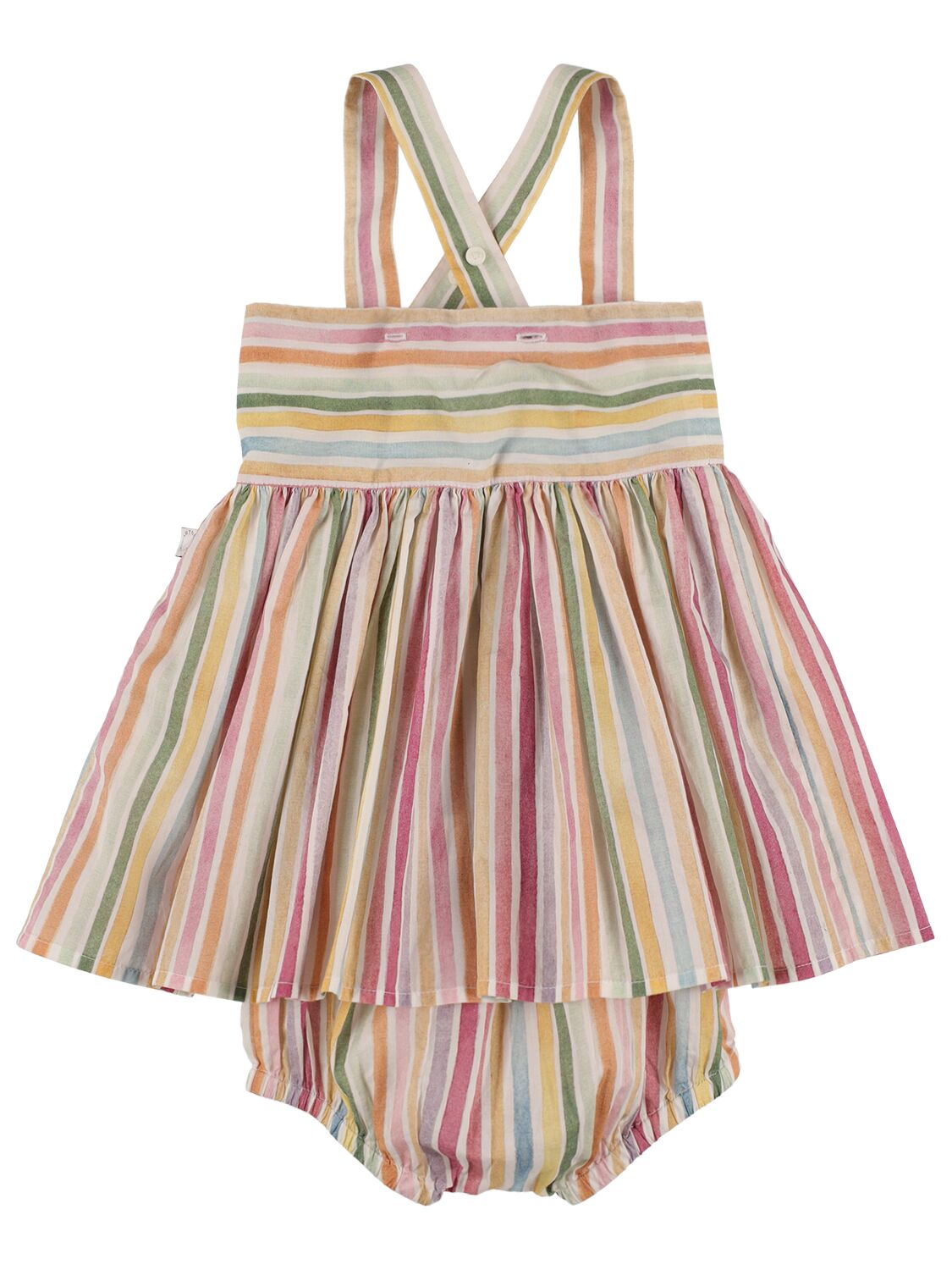 Shop Stella Mccartney Organic Cotton Dress & Diaper Cover In Bunt