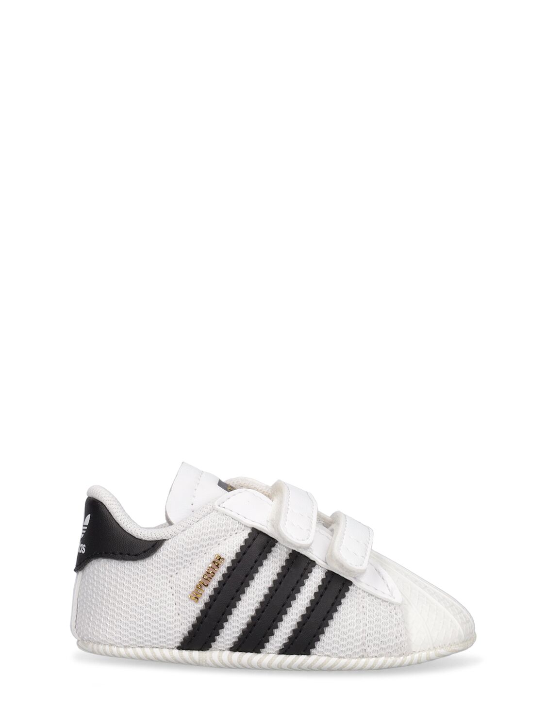 ADIDAS ORIGINALS SUPERSTAR CRIB FAUX LEATHER SNEAKERS