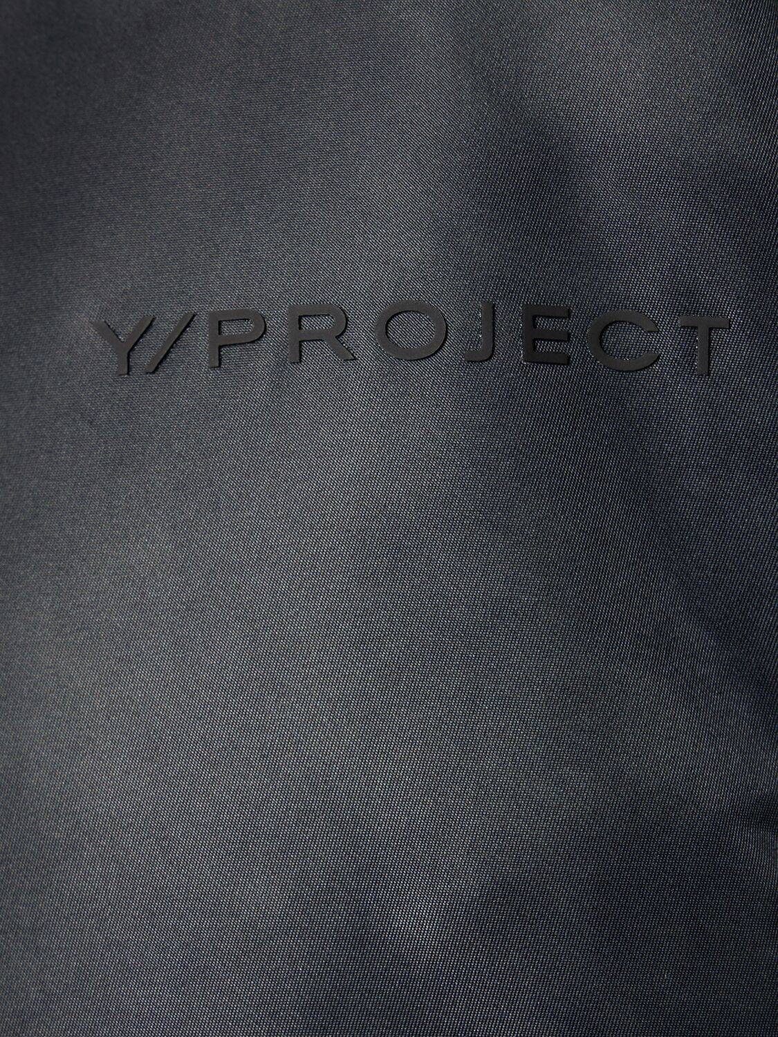 Shop Y/project Cropped Nylon Puffer Jacket W/hood In Grey