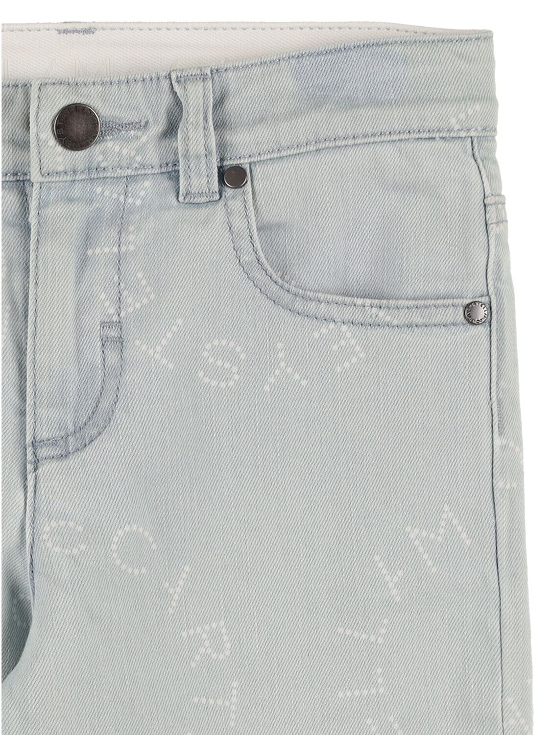 Shop Stella Mccartney Stretch Organic Cotton Denim Jeans In Hellblau