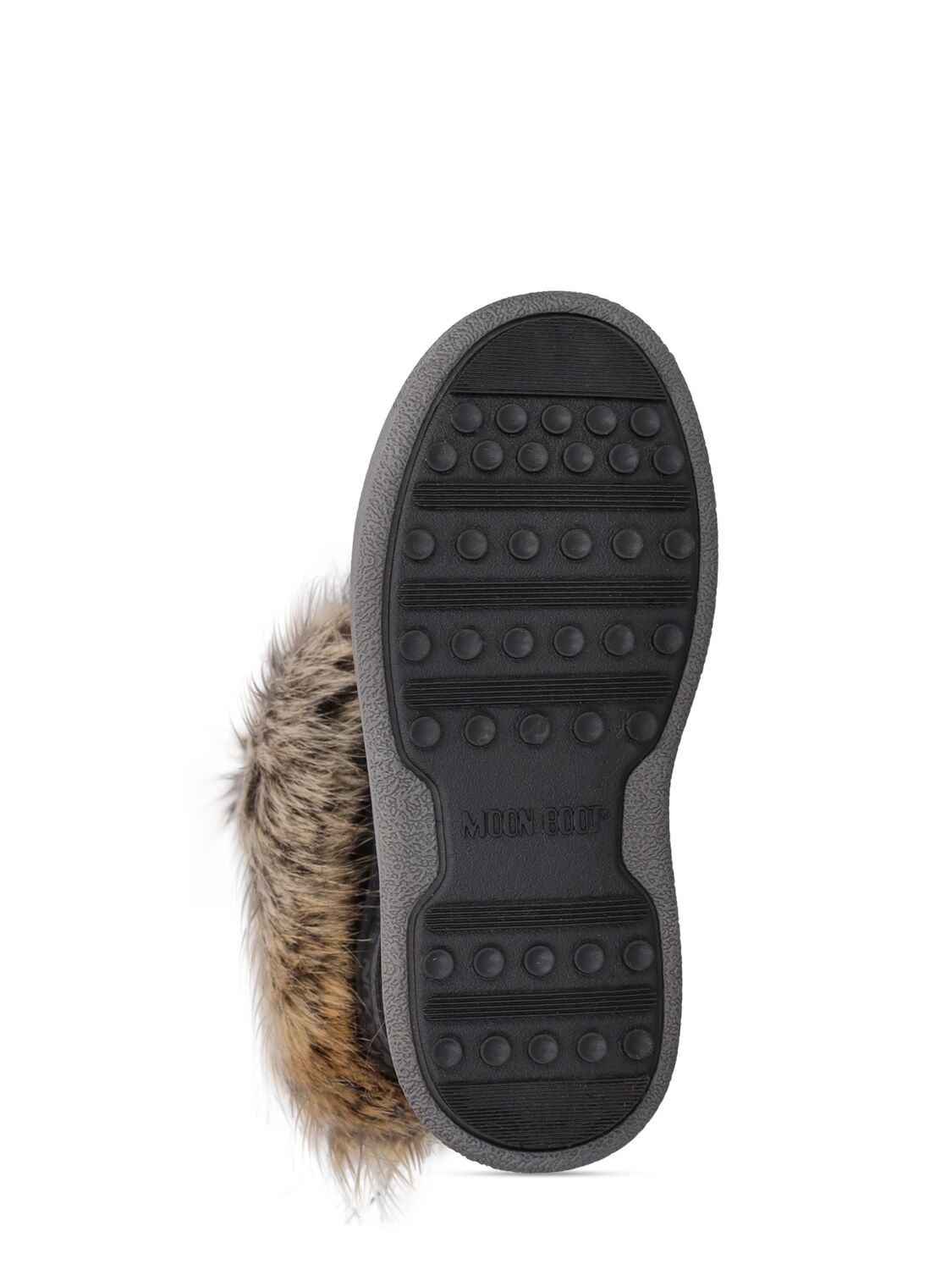 Shop Moon Boot Nylon Ankle Snow Boots W/ Faux Fur In Black
