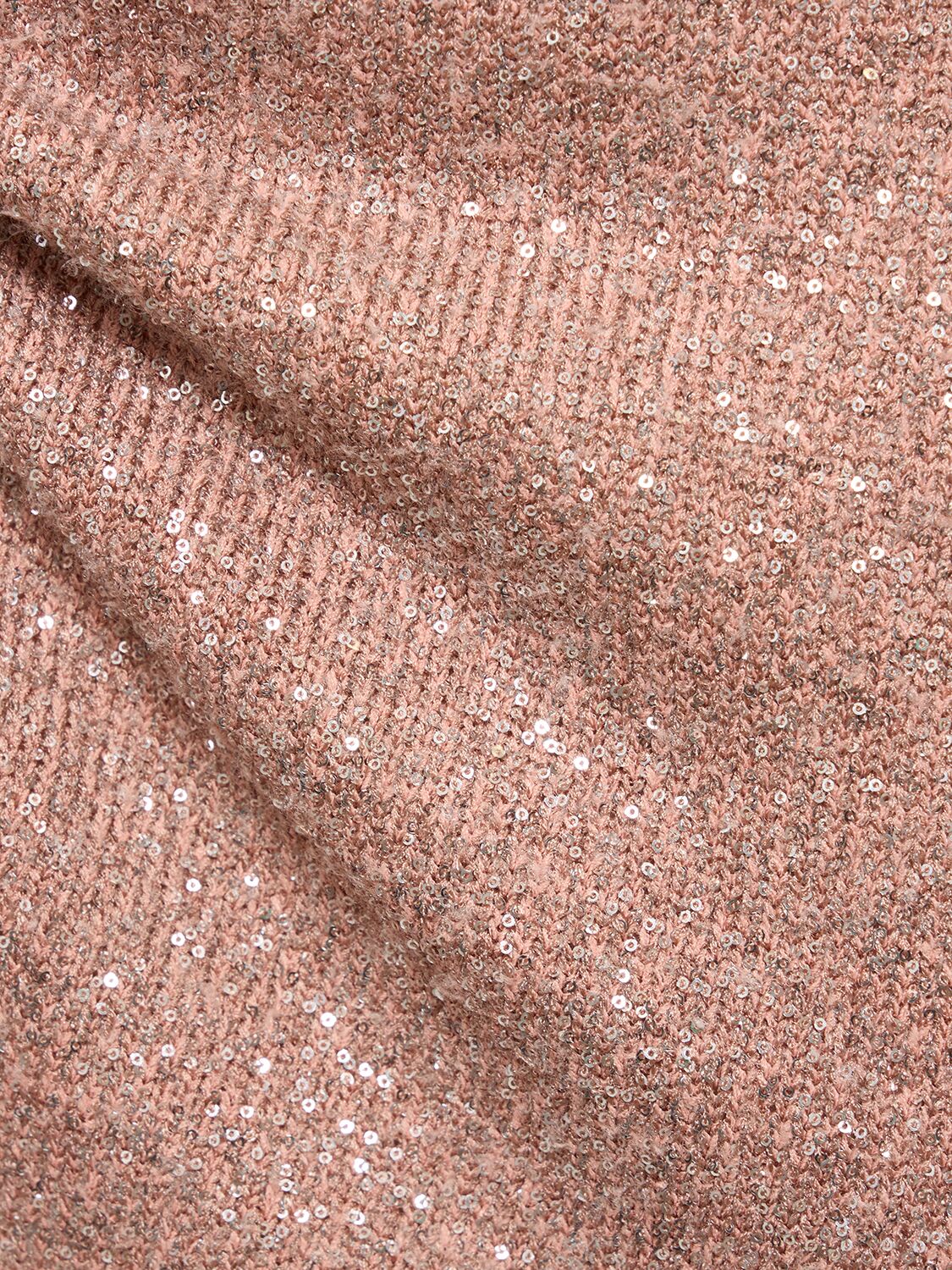 Shop Altuzarra Milos Sequined Knit Midi Skirt In Pink,gold
