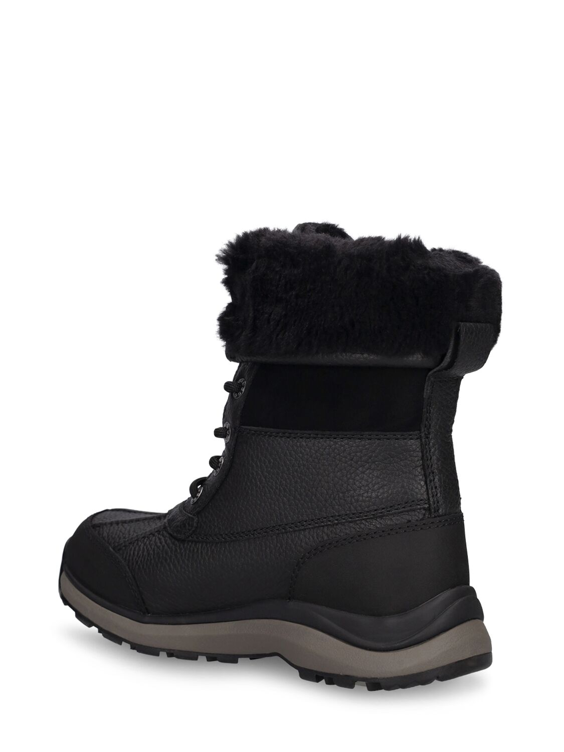 Shop Ugg 25mm Adirondack Iii Leather Hiking Boots In Black