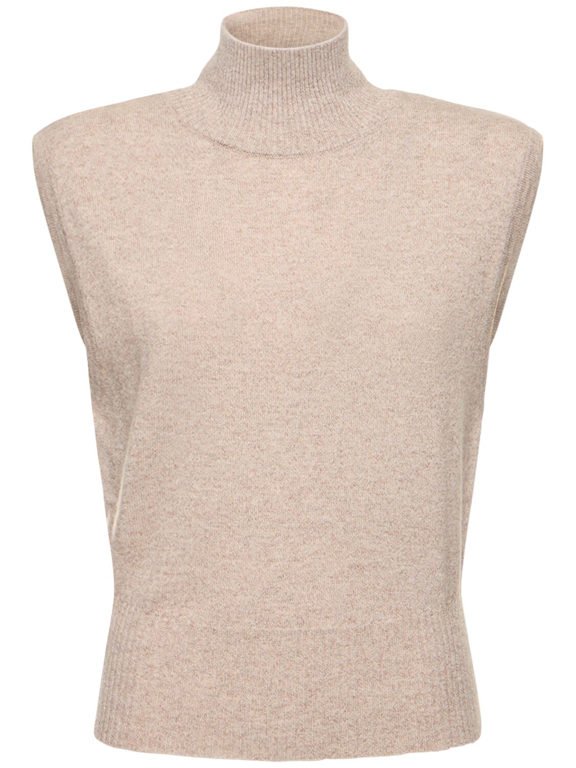 Reformation Arco Sleeveless Cashmere Sweater In Beige
