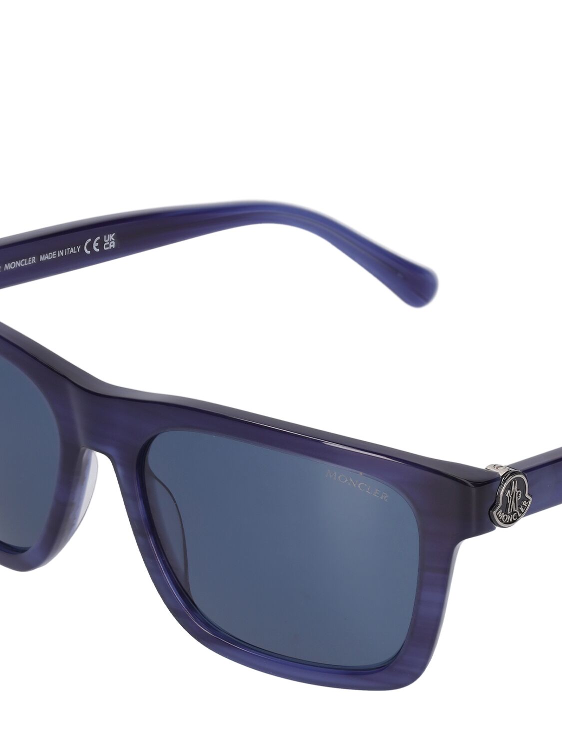 Shop Moncler Sunglasses In Blue