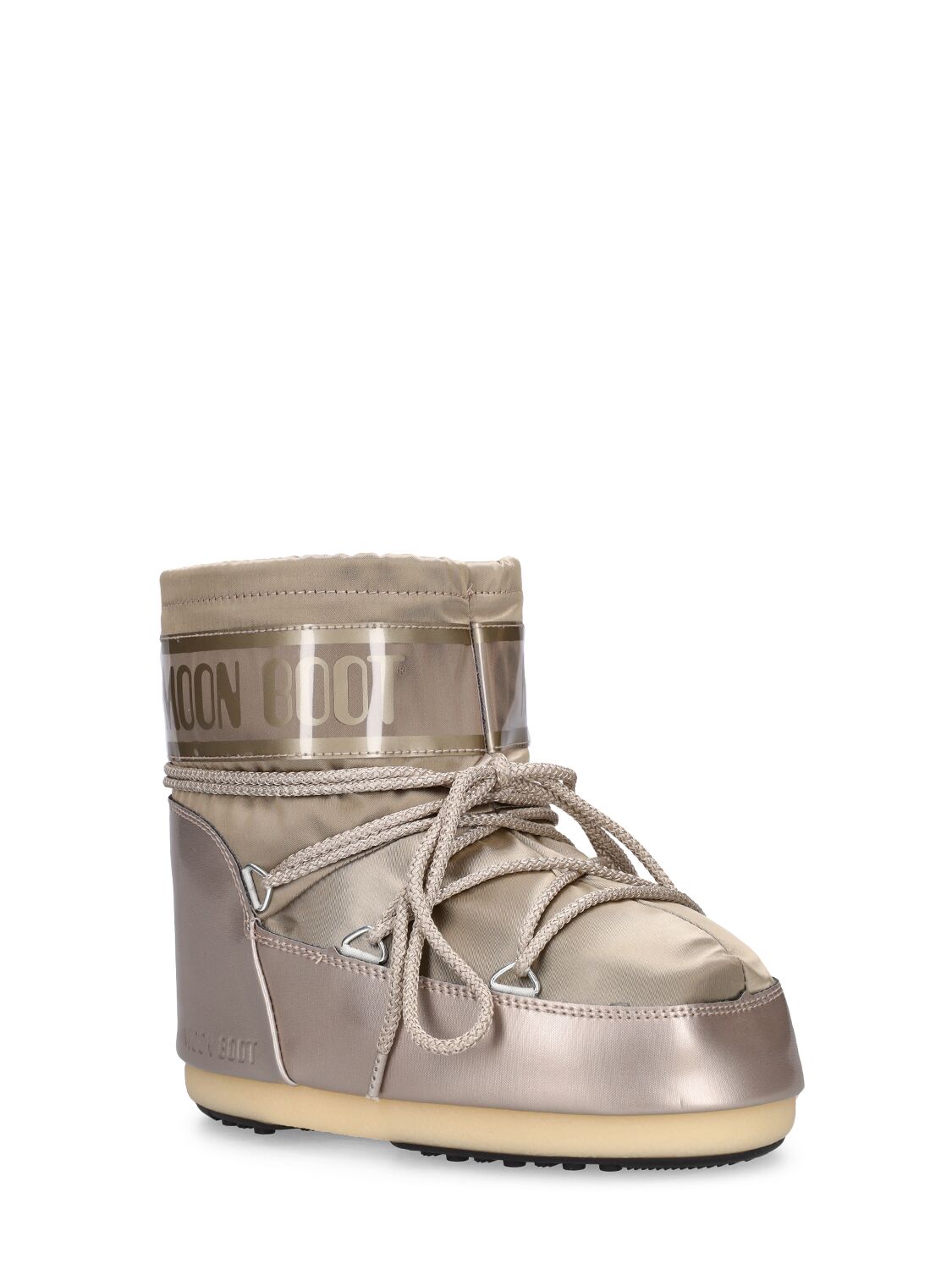 Shop Moon Boot Icon Glance Ankle Snow Boots In Dark Gold