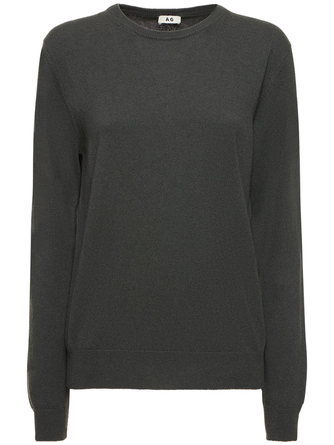 Annagreta Lorenzo Cashmere Crewneck Sweater In Grey