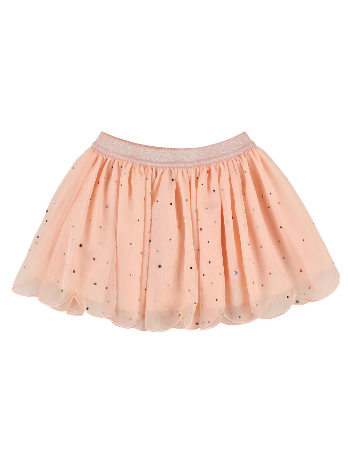 Image of Embellished Chiffon & Tulle Skirt