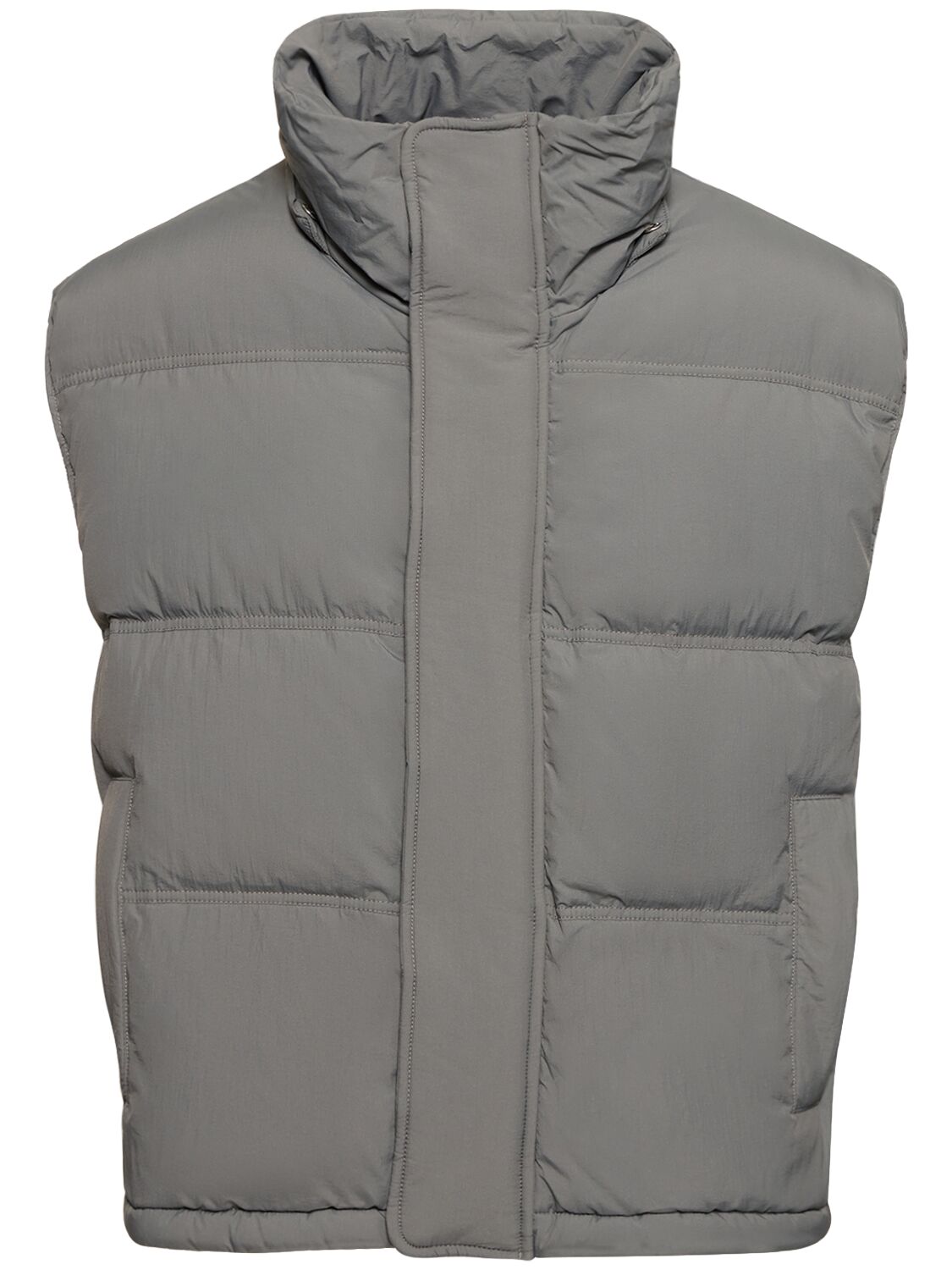 Shop Ami Alexandre Mattiussi Technical Water-repellent Down Vest In Grey