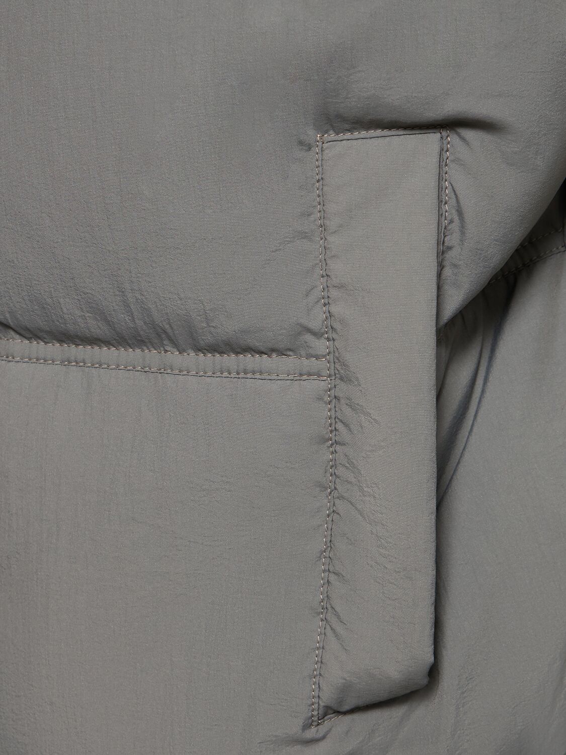Shop Ami Alexandre Mattiussi Technical Water-repellent Down Vest In Grey