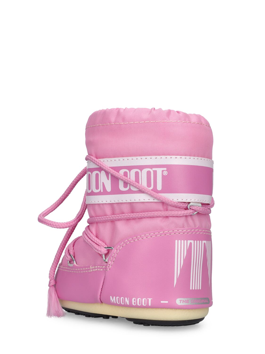 Shop Moon Boot Icon Nylon Ankle Snow Boots In Pink