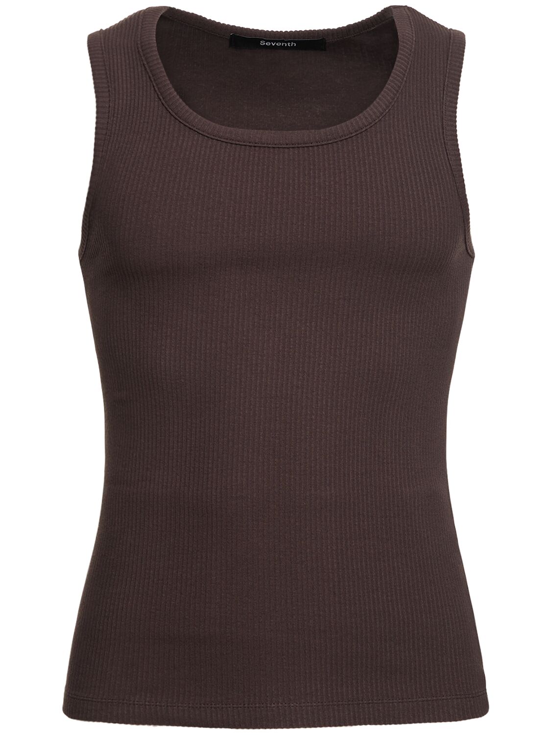 Seventh Ribbed Tank Top In Cave