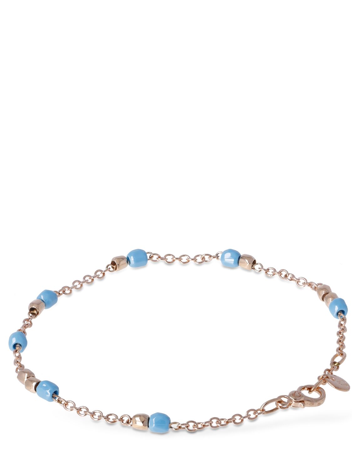 Shop Dodo 9kt Rose Gold & Turquoise Bracelet In Gold,turquoise