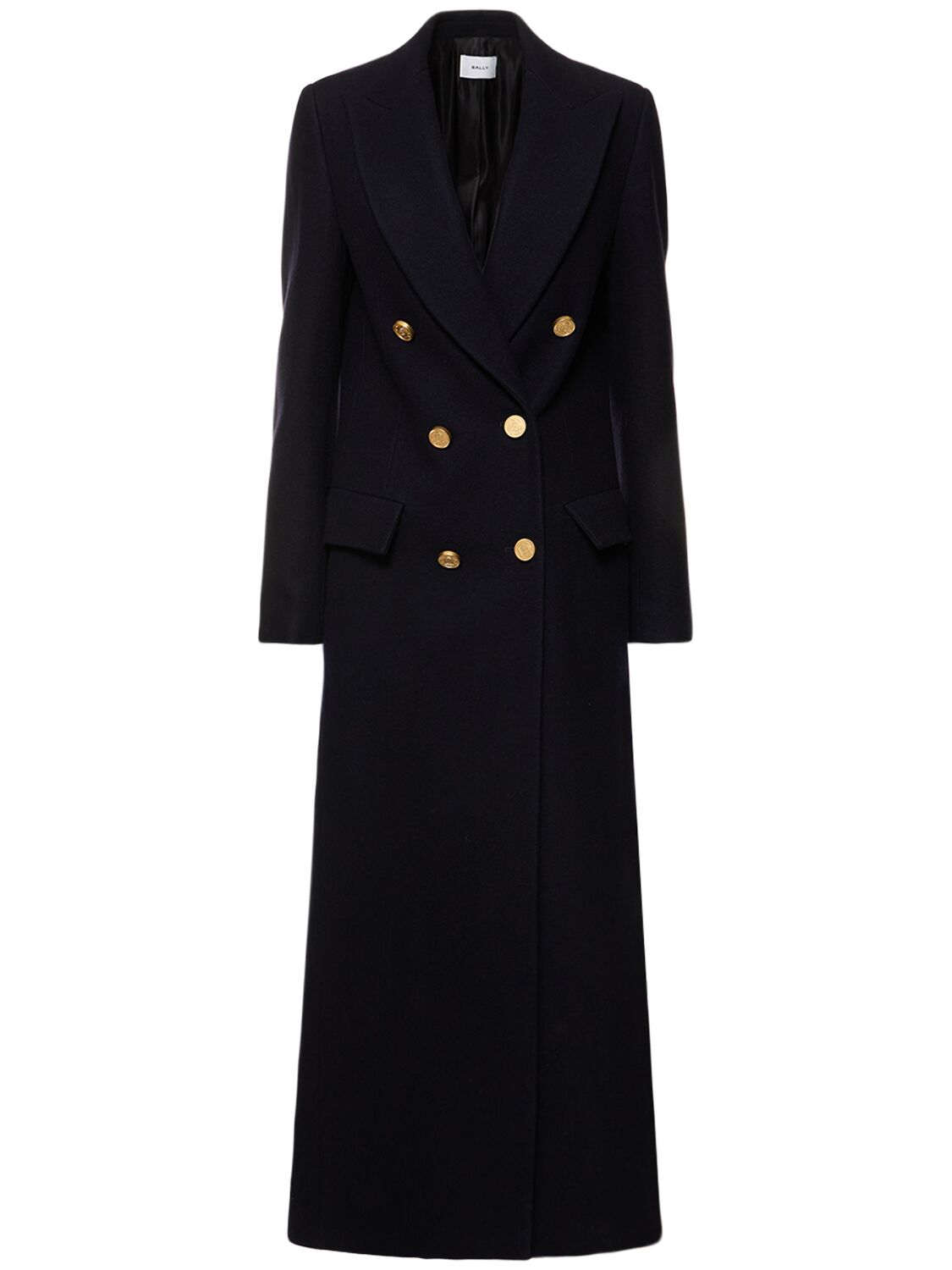 Buttoned Wool Long Coat – WOMEN > CLOTHING > COATS