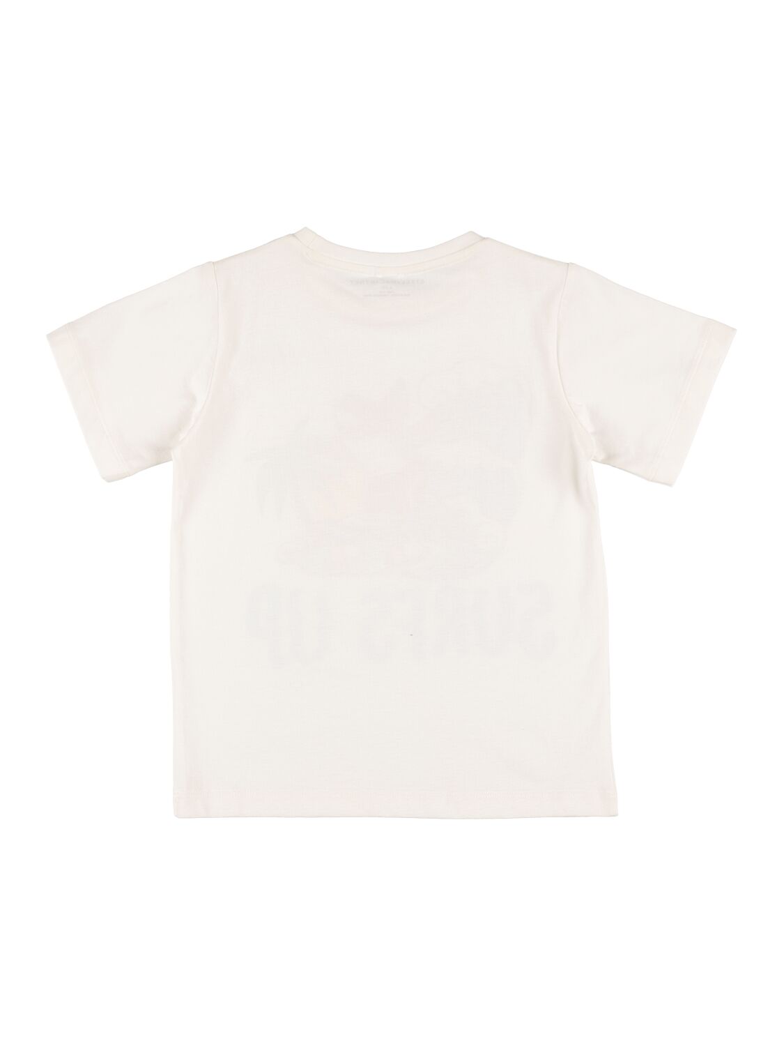 Shop Stella Mccartney Printed Organic Cotton Jersey T-shirt In White