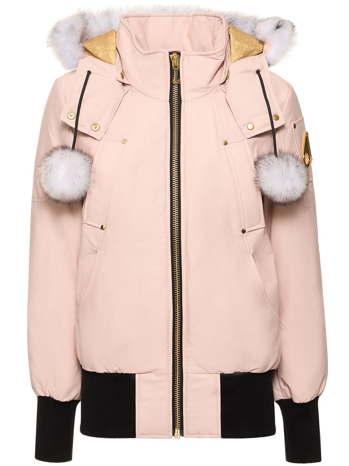 Moose Knuckles Gold Capsule Debbie Down Bomber Jacket In Pink