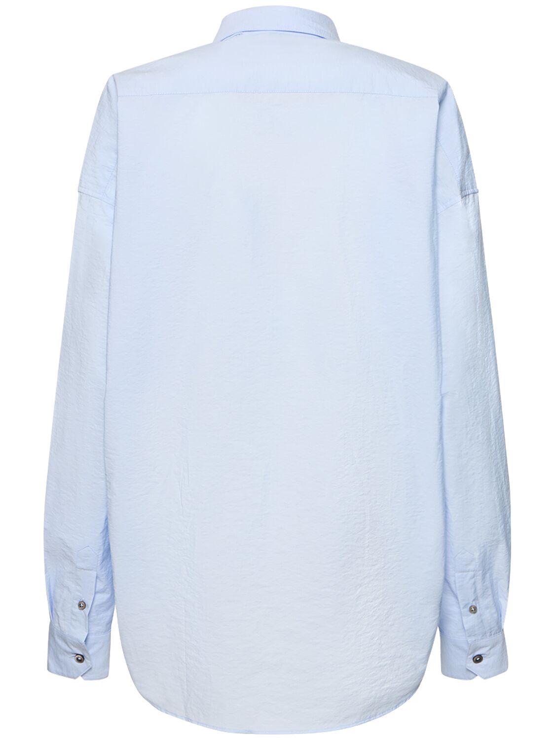 Shop Y/project Regular Cotton Blend Shirt In Light Blue