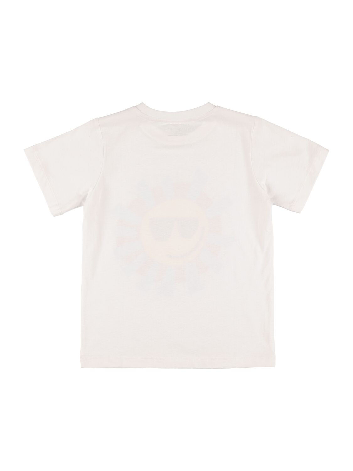 Shop Stella Mccartney Printed Organic Cotton Jersey T-shirt In White