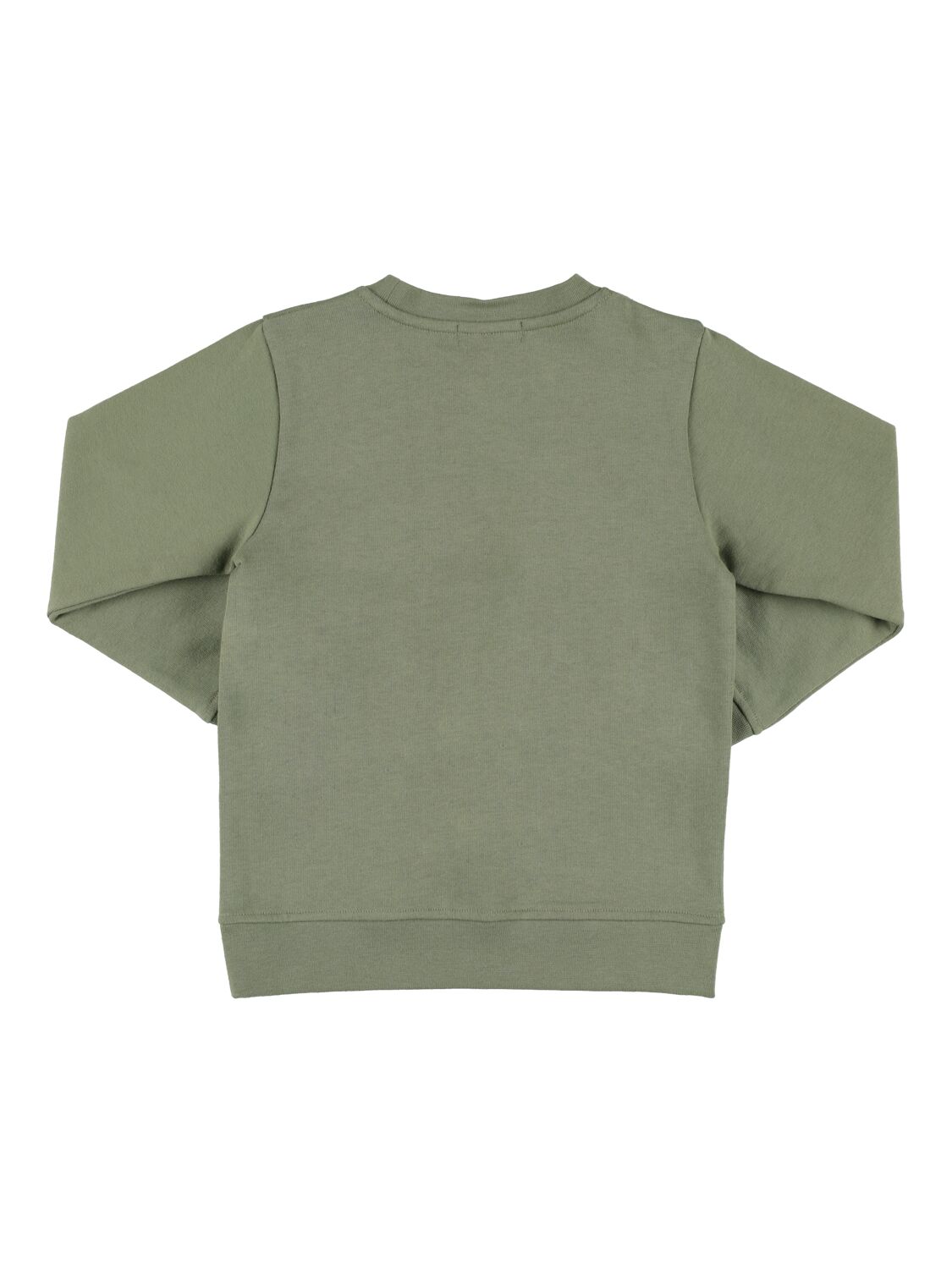 Shop Stella Mccartney Printed Logo Cotton Sweatshirt In Militärgrün