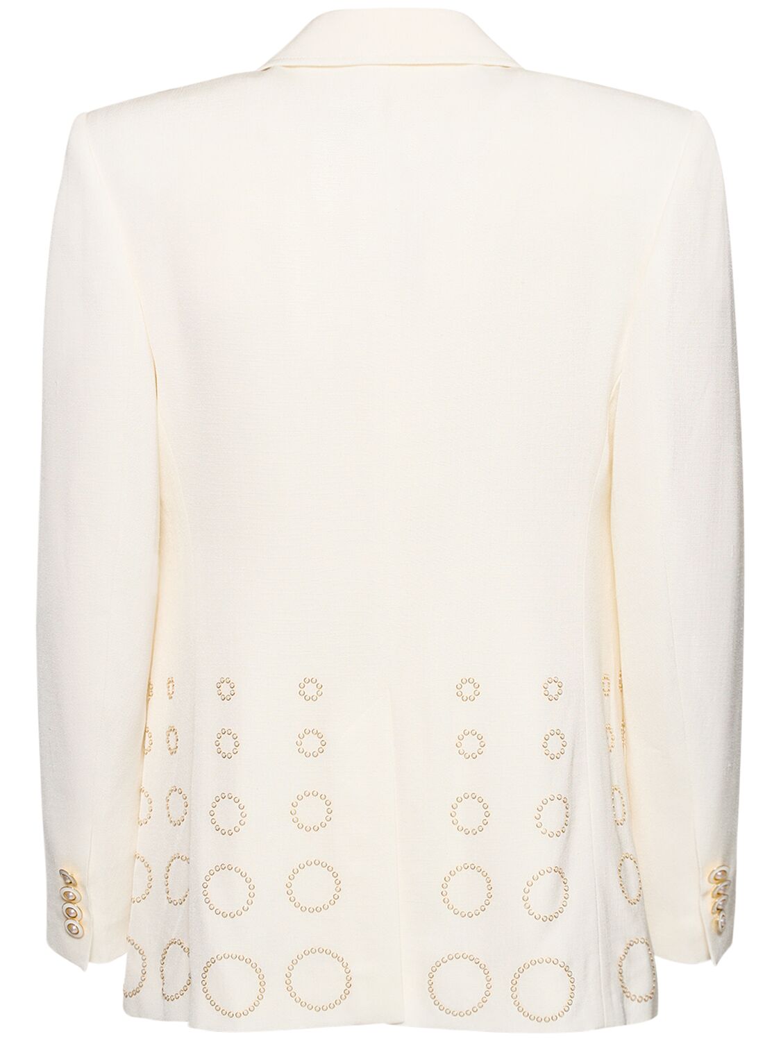 Shop Casablanca Wool Gradient Jacket In Off White