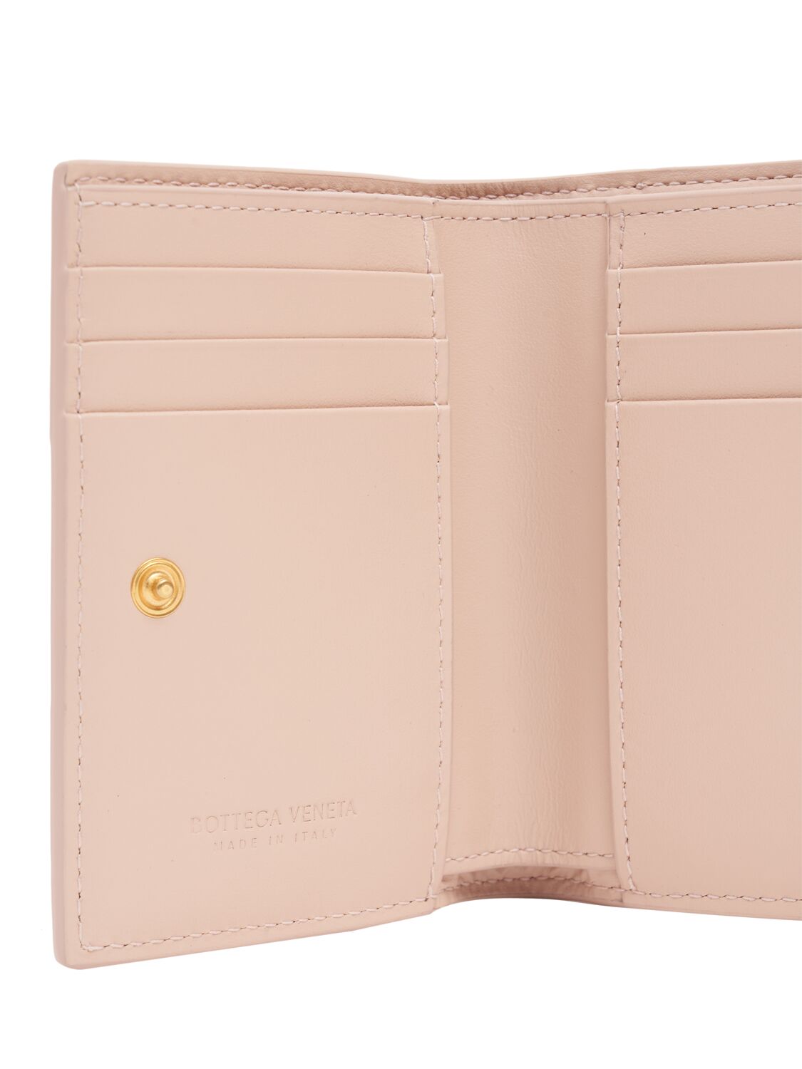 Shop Bottega Veneta Small Cassette Bi-fold Zip Wallet In Lotus