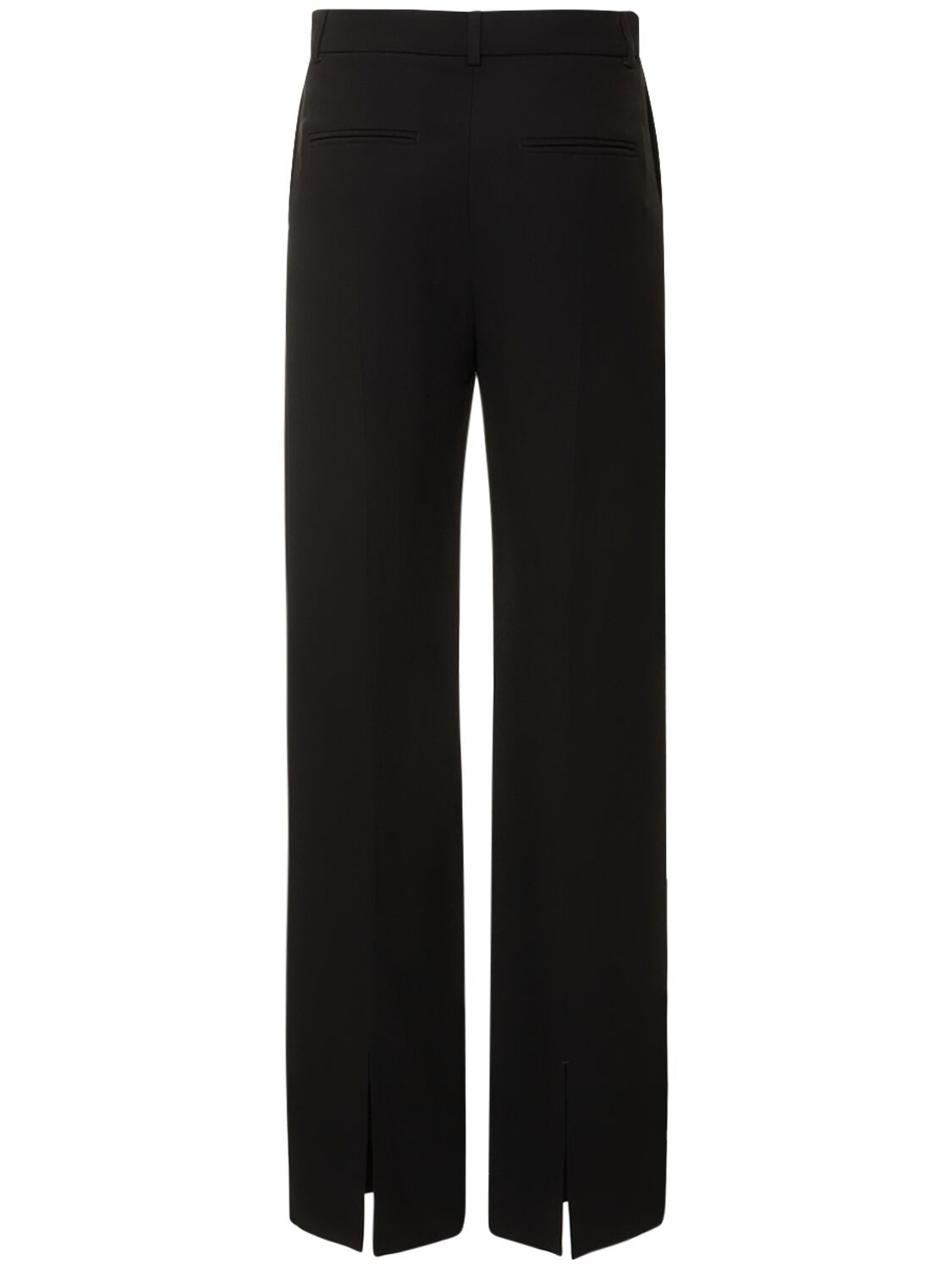 Shop Totême Relaxed Straight Viscose Blend Pants In Black
