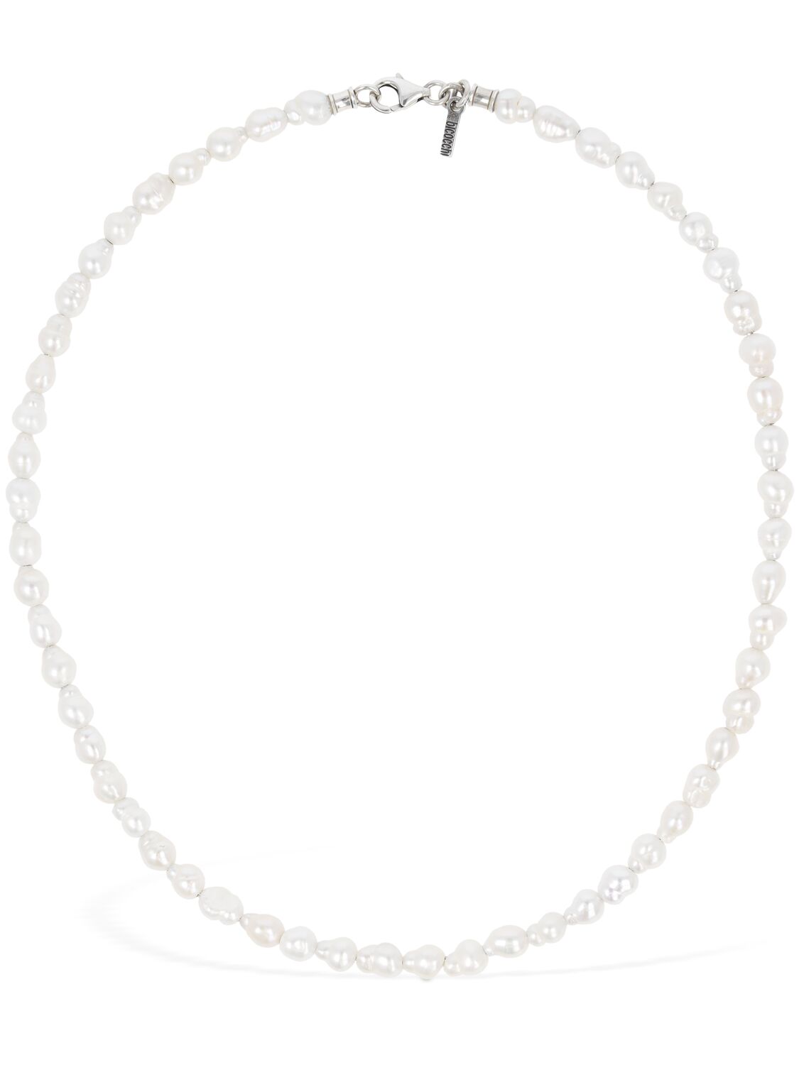 Emanuele Bicocchi Baroque Pearl Collar Necklace In Pearl,silver