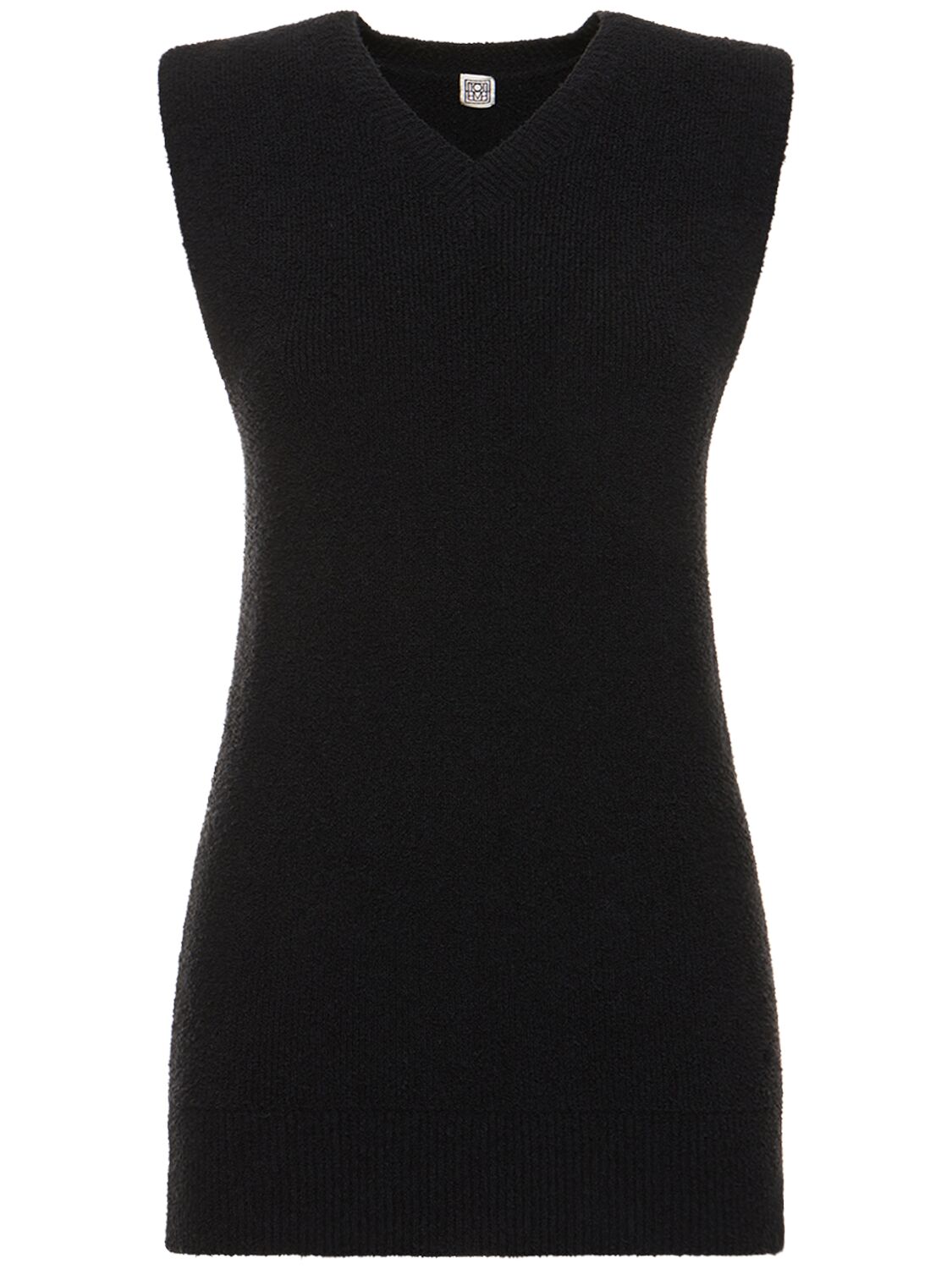 Totême Knit Terry Cotton Blend Vest In Black