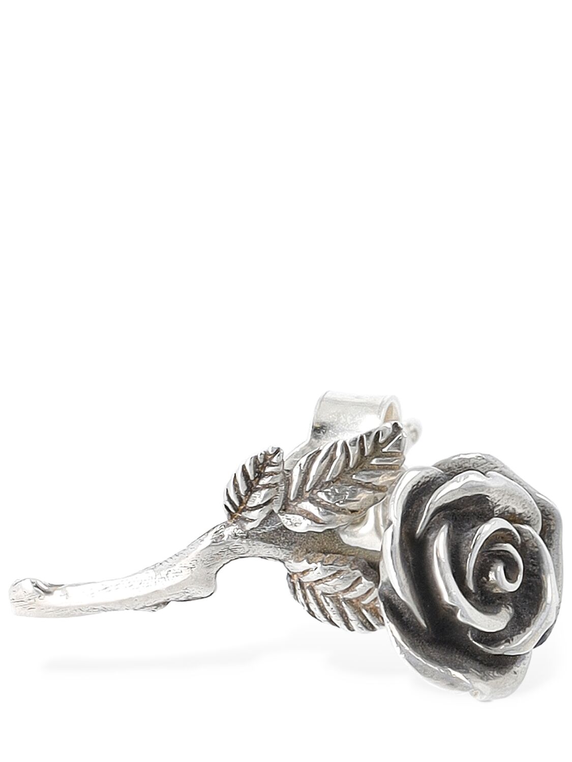 Emanuele Bicocchi Rose Mono Earring In Silver